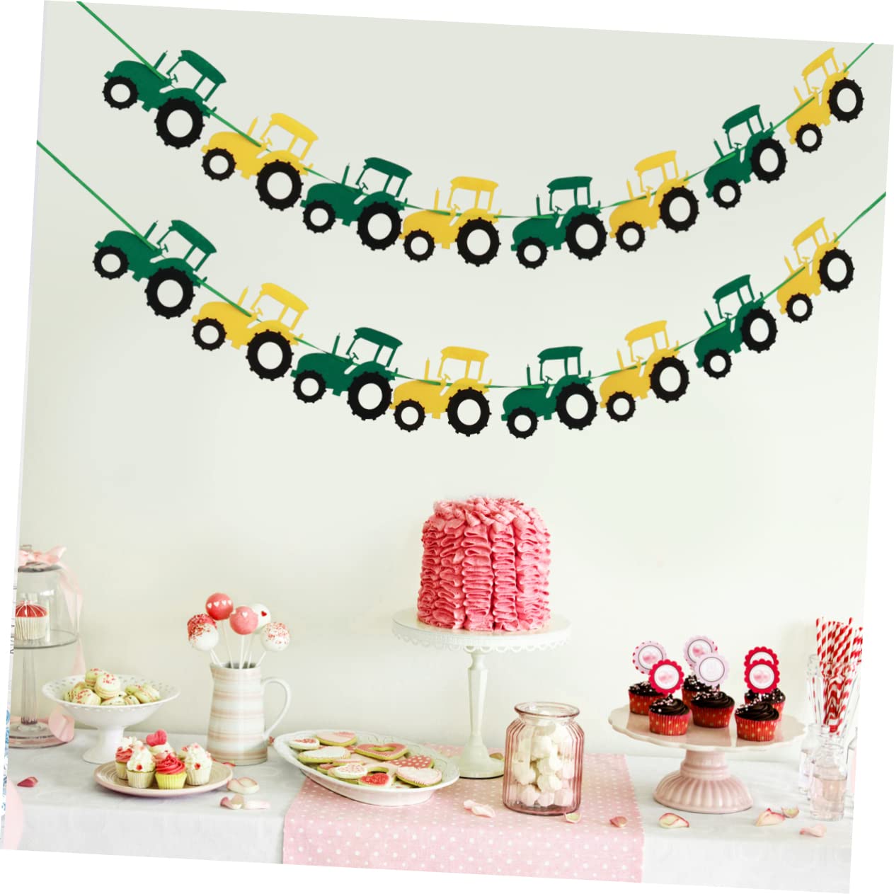 Holibanna Construction Truck Toys - Compatible Engineering Vehicles for Kids Birthday Party, Construction Theme Decorations & Playtime Fun