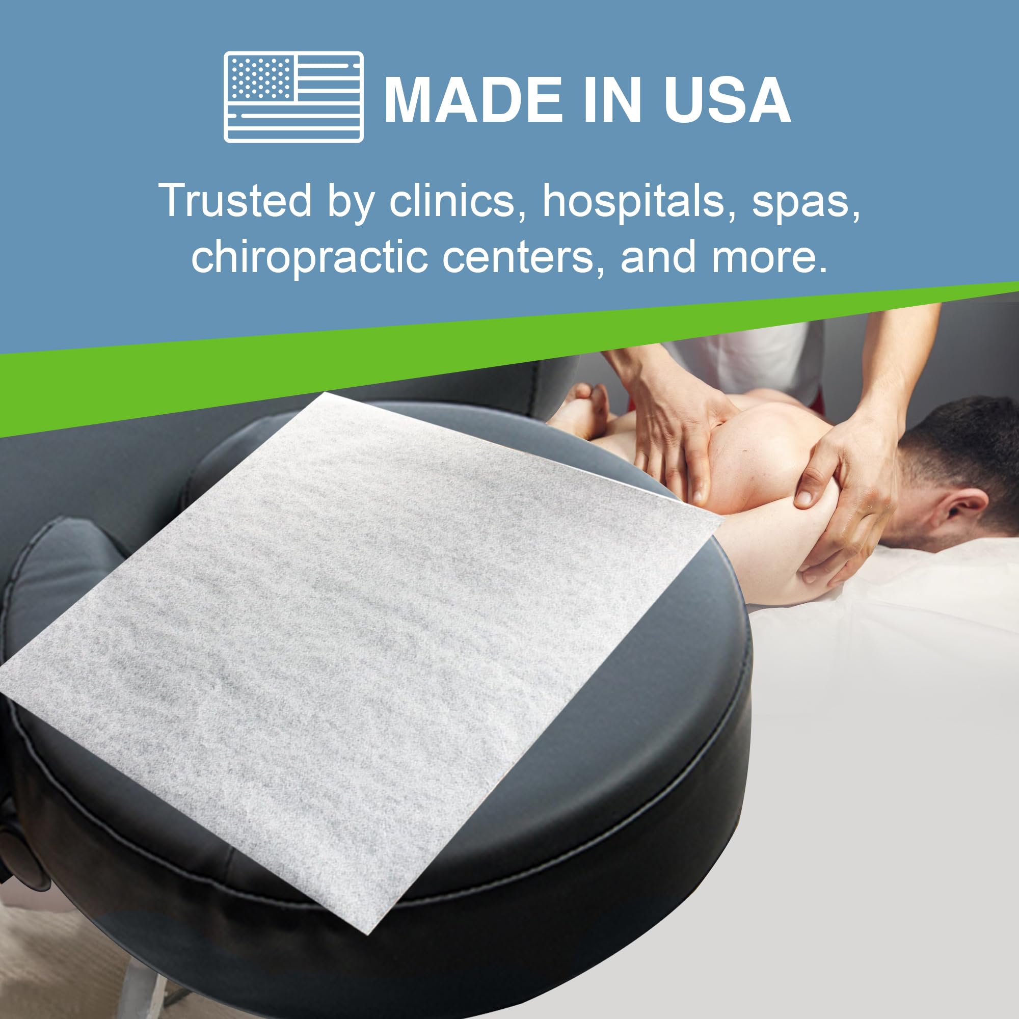 Disposable Chiropractic Face Paper Sheets - 12