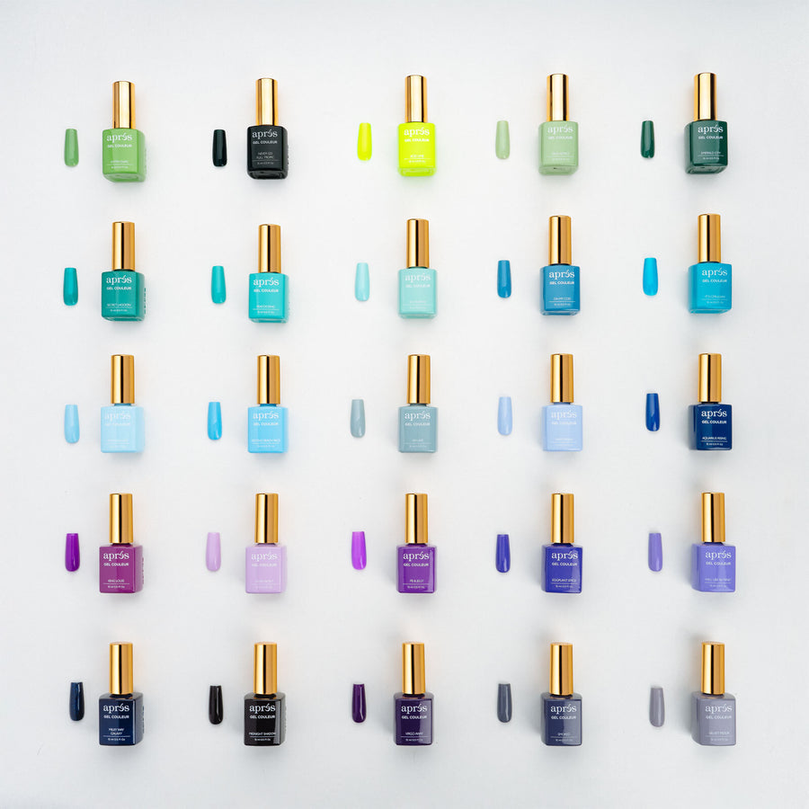Apres Gel Nail Polish Set - 50 Colors Gel Nail Polish Kit for Salon & Home Manicure | Long Lasting Soak Off UV LED Gel Nail Art Colors | Perfect for Nail Artists, DIY Nails & Professional Use