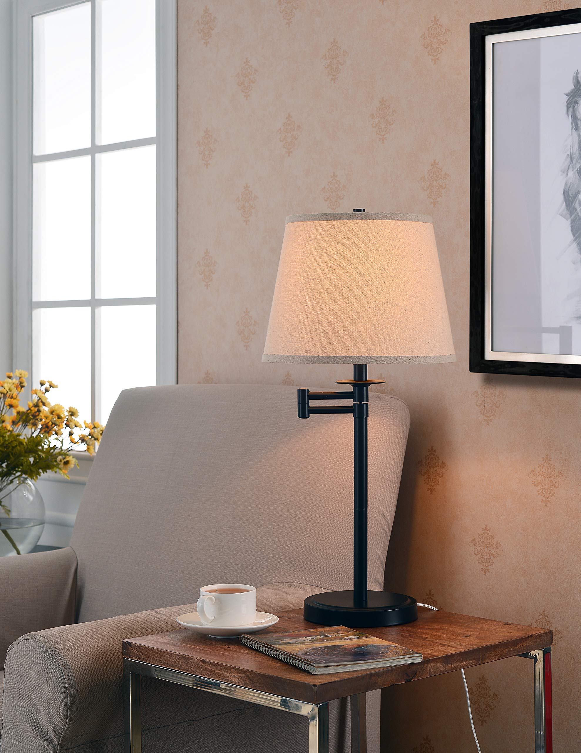 Kenroy Home Sheppard Accent Lamps - Medium Size Oil Rubbed Bronze Finish - Perfect for Bedside Tables, Living Room Decor & Home Office Lighting