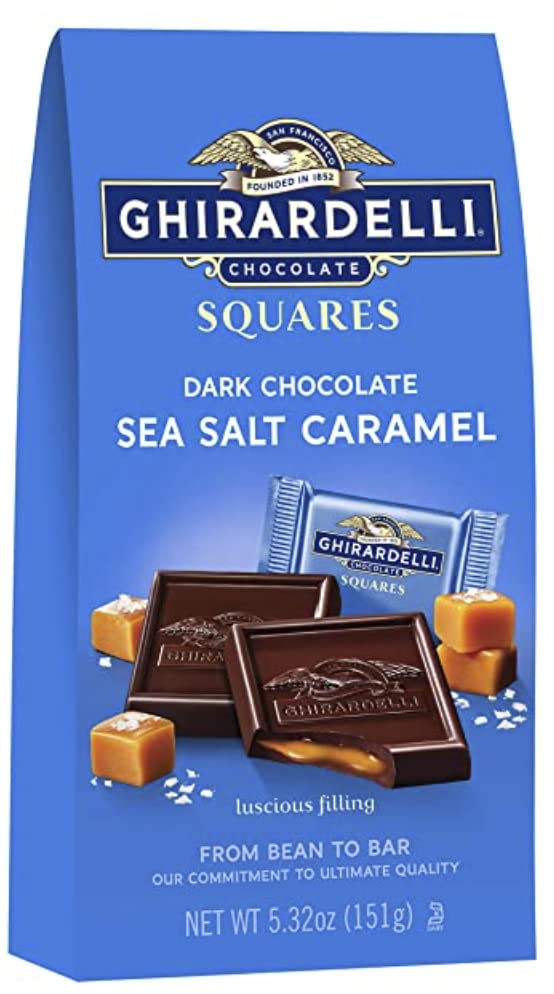 Ghirardelli Dark Chocolate Variety Pack - Sea Salt Caramel, Intense Dark, Raspberry for Gifts & Desserts