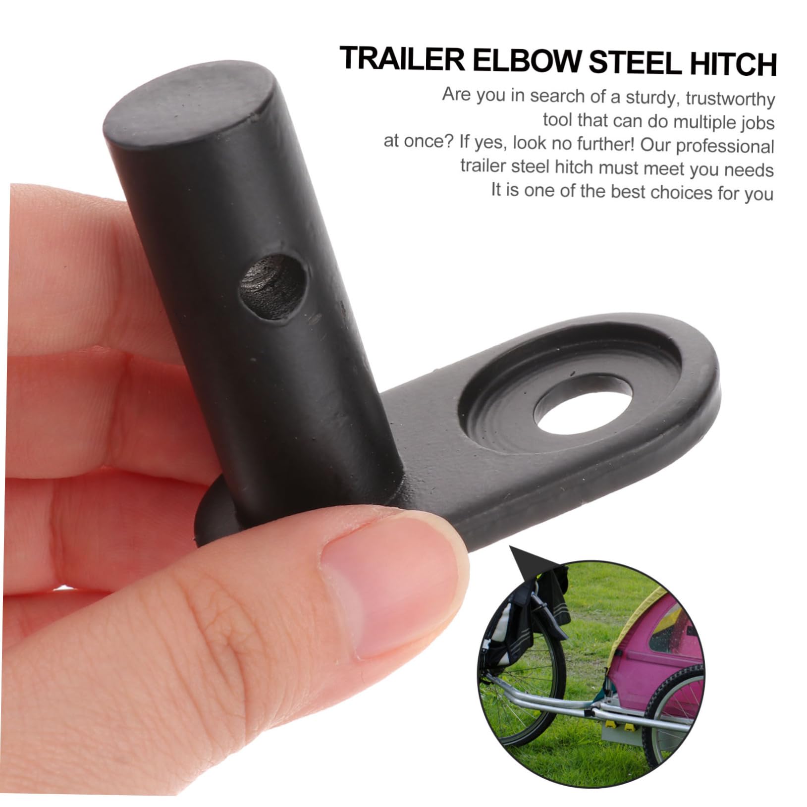 Balacoo Bike Hitch Adapter - Angled Coupler for Bike Strollers & Trailers | Secure Bike Traction Head Attachment | Compatible with Baby Trailers & Pet Carriers | Perfect for Family Cycling, Outdoor Adventures & Commuting