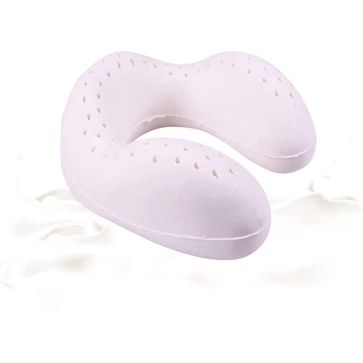100% Pure Memory Foam Travel Neck Pillow - U-Shaped Ergonomic Support for Airplane, Car & Office - Pain Relief & Comfort for Long Flights, Road Trips & Work Naps