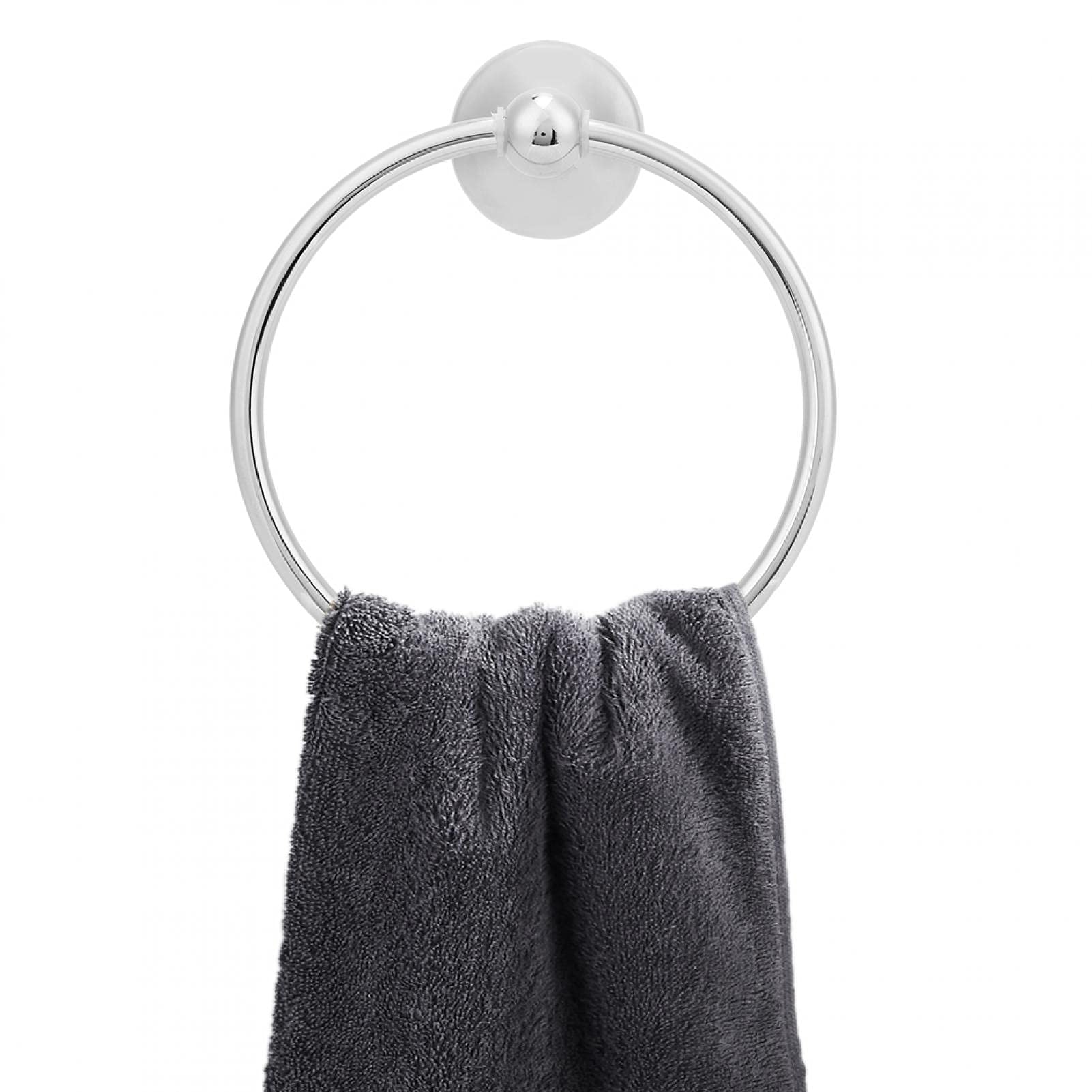 Stainless Steel Towel Ring Holder - Rustproof Round Bath Towel Rack for Kitchen, Hotel, Home & Bathroom - Durable & Wear-Resistant (340230) - Perfect for Hanging Hand Towels, Washcloths & Face Towels