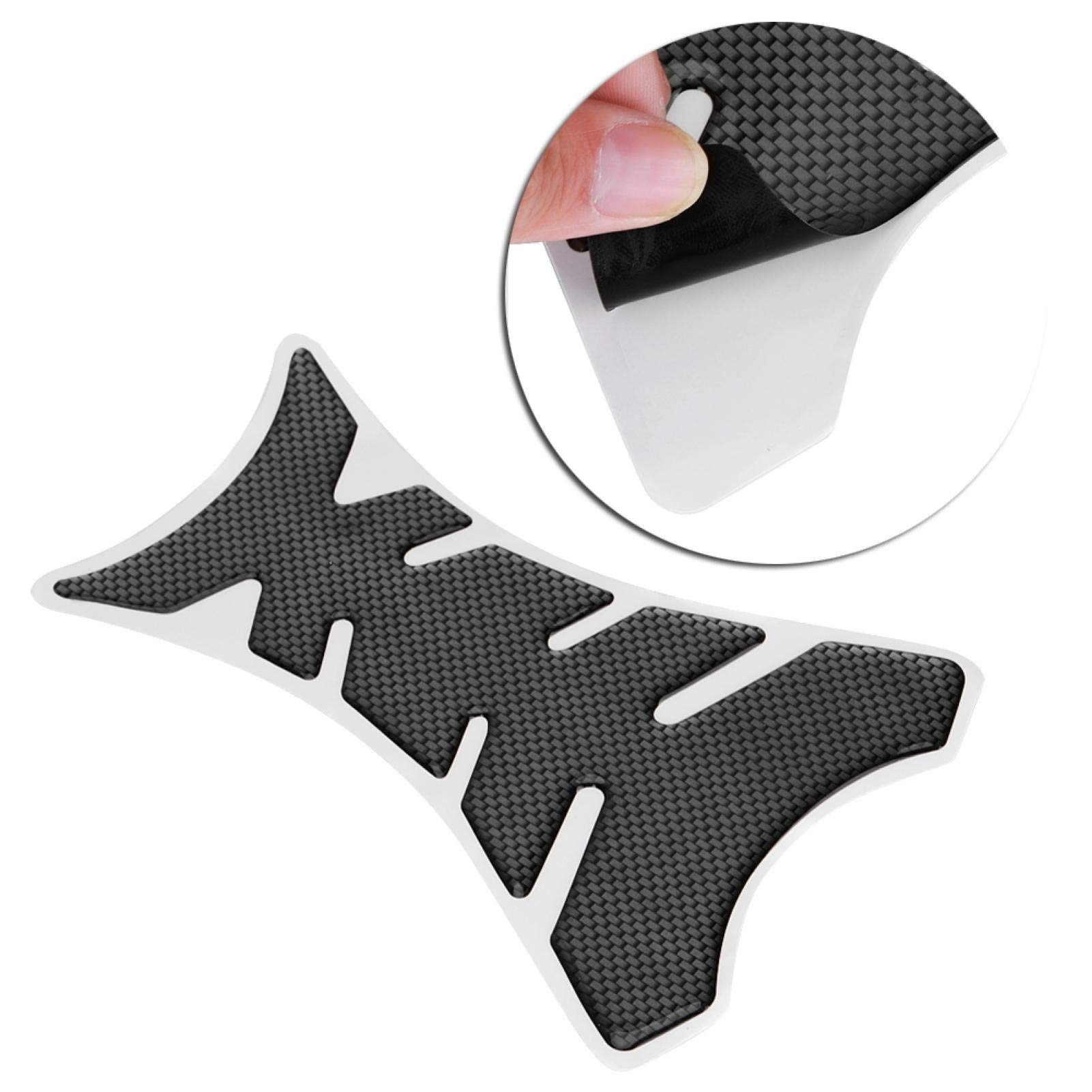 Universal Motorcycle Gas Tank Pad Protector - Non-Slip Fishbone Traction Stickers for Sport Bikes & Cruisers - Perfect for Long Rides & Daily Commuting