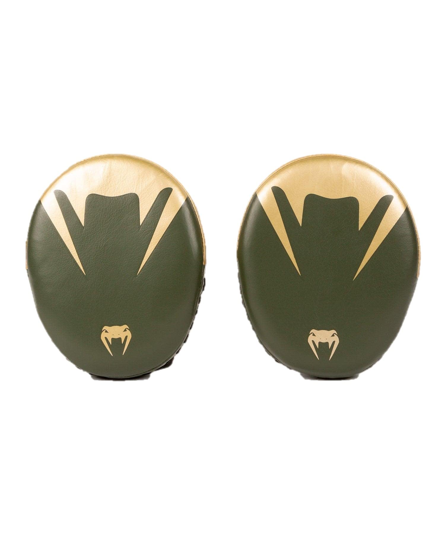Venum Pro Boxing Big Punch Mitts (Pair) - Khaki/Gold, Large - Premium MMA Training Pads for Boxing, Kickboxing & Muay Thai - Ideal for Coaches & Fighters