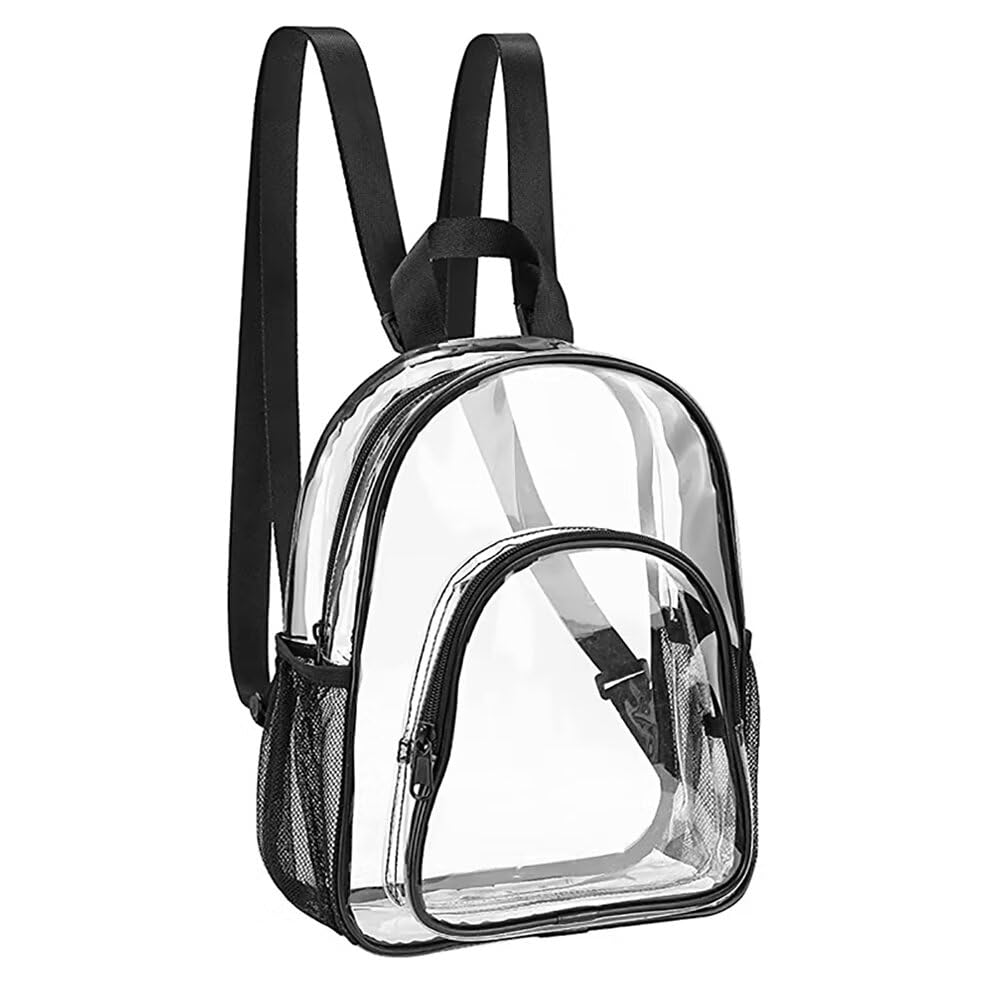 BYKOINE Clear Backpack - Stadium Approved, Waterproof, Transparent See Through Backpack for Sports, Concerts, Festivals & Travel - Perfect for School, Work, Gym and Outdoor Adventures (One Size, One Color)