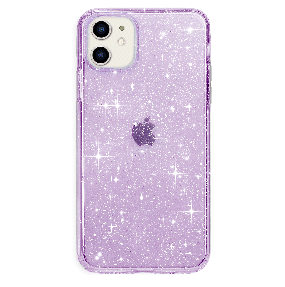 Lilac Stardust Glitter iPhone Case - Protective & Stylish Phone Cover for iPhone 13/14/15 - Perfect for Parties, Festivals & Everyday Use