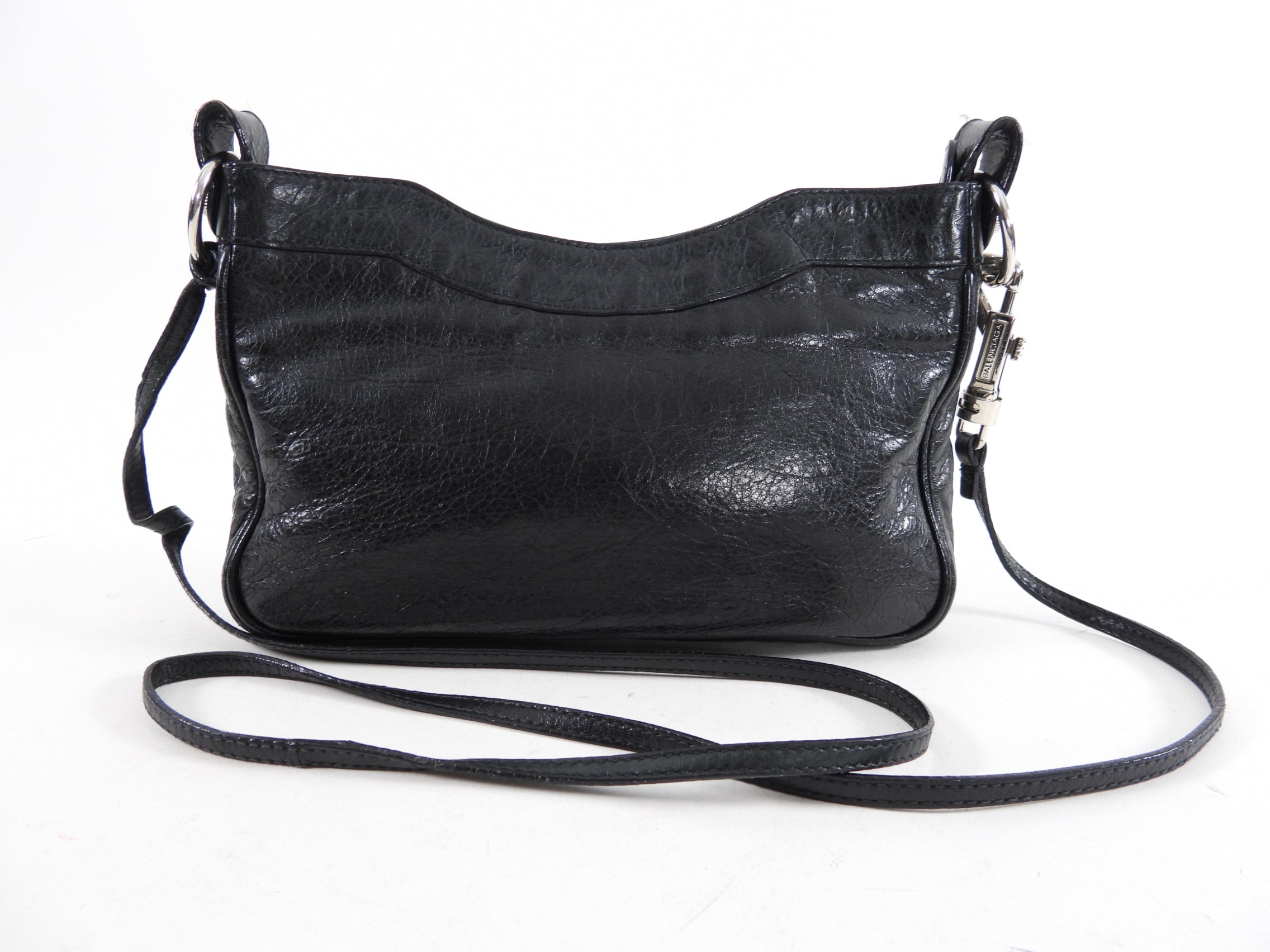 Balenciaga Black Leather Giant 12 Stud Hip Crossbody Bag for Women | Luxury Designer Handbag for Parties, Dating & Night Out