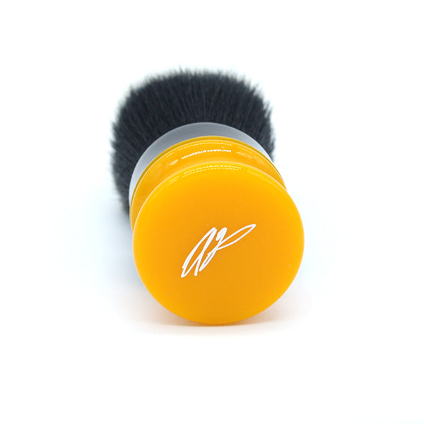 24mm Tuxedo Synthetic Shaving Brush with Black & Butterscotch Signature Series Handle - Perfect for Wet Shaving & Grooming Kits