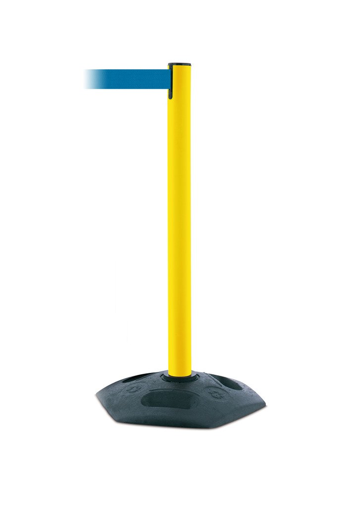 Retractable Barrier Post - Heavy Duty Safety Bollard for Crowd Control & Parking Lot Security | Ideal for Events, Warehouses & Construction Sites