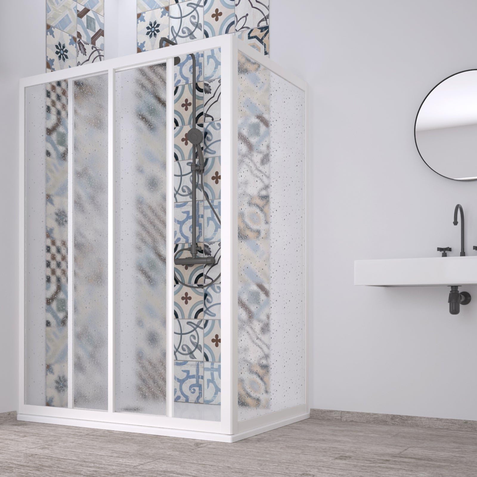 Decorspace Corner Acrylic Shower Screen 