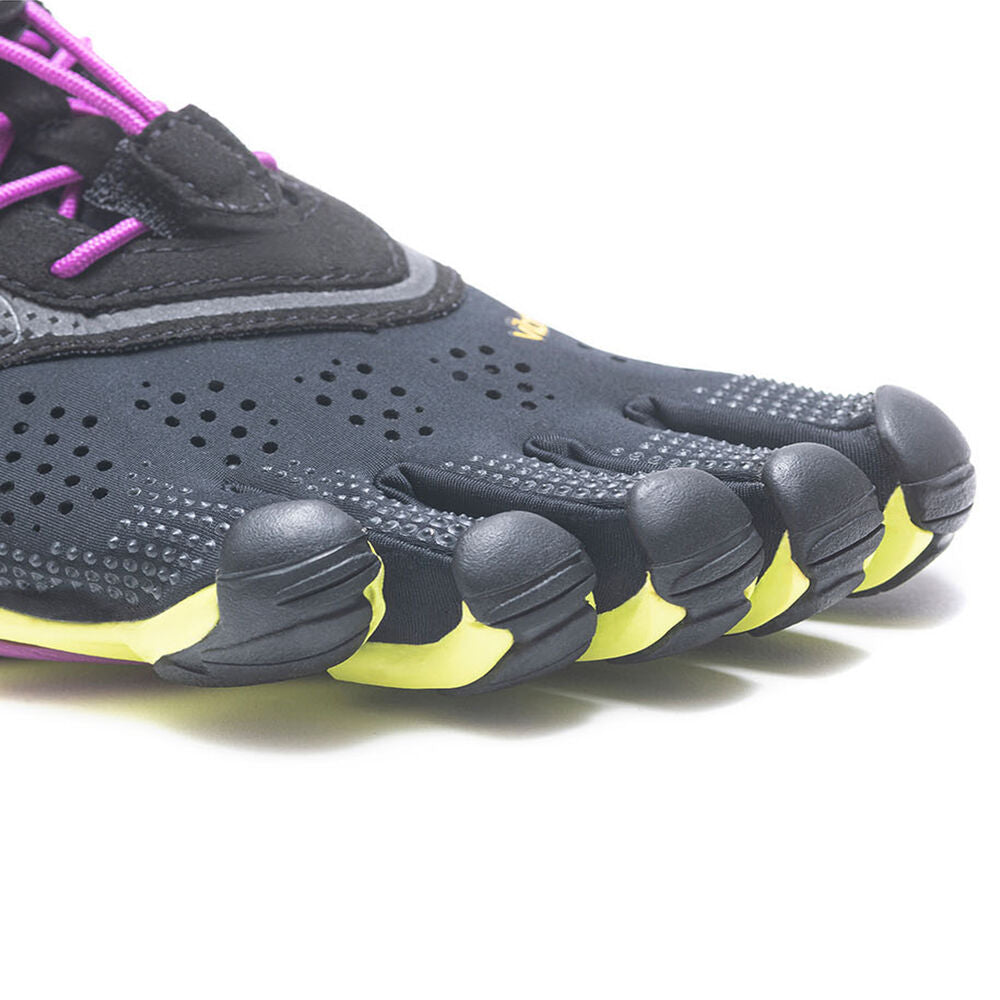 Vibram Women's V Run Running Shoes - Black/Yellow/Purple | Lightweight & Flexible for Trail Running, Gym Workouts & Outdoor Activities