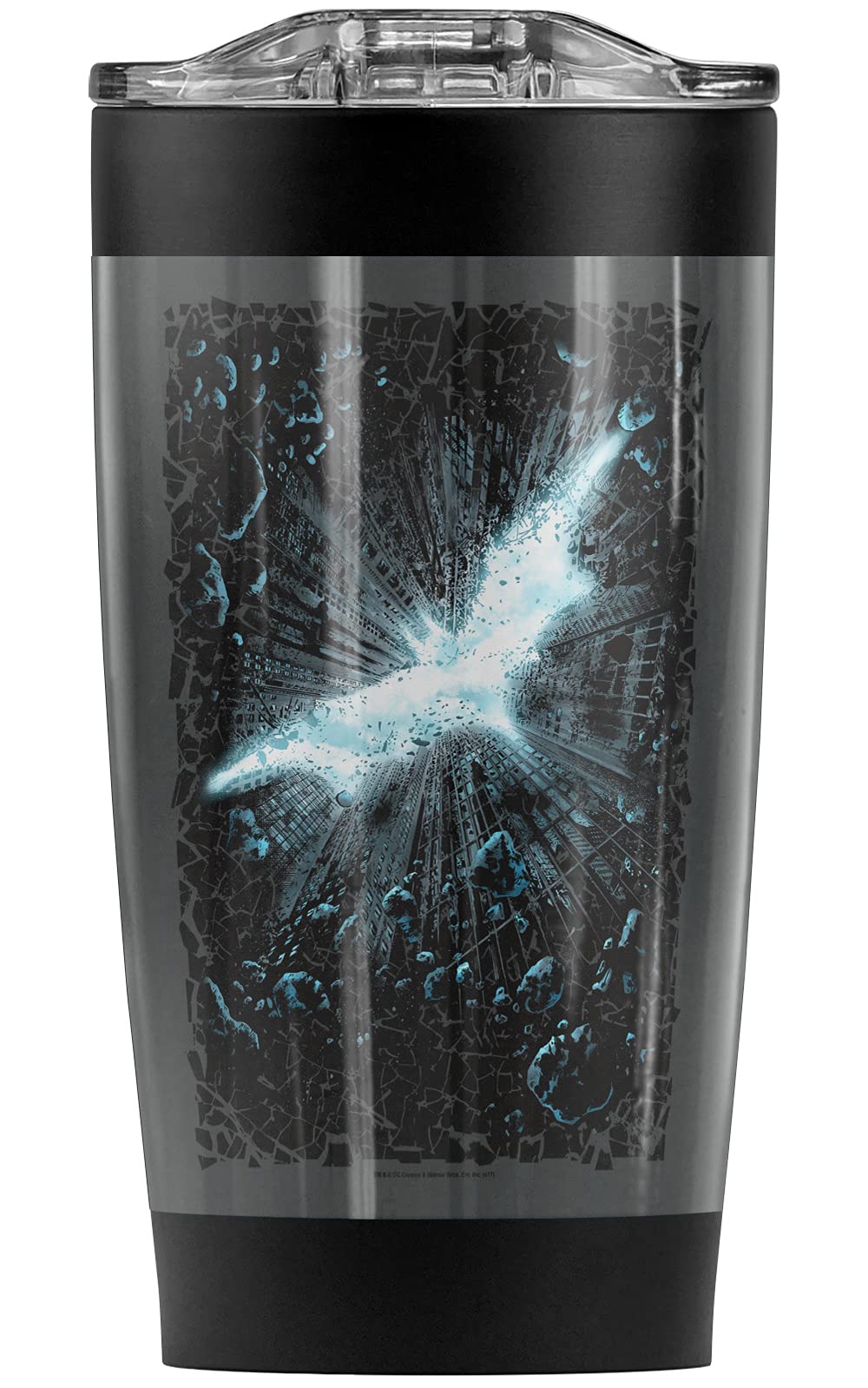 Batman Dark Knight Rises Stainless Steel Tumbler 20oz - Vacuum Insulated Coffee Travel Mug with Leakproof Lid | Double Wall Insulation for Hot & Cold Drinks | Perfect for Superhero Fans, Office Use, Gym, and Outdoor Adventures