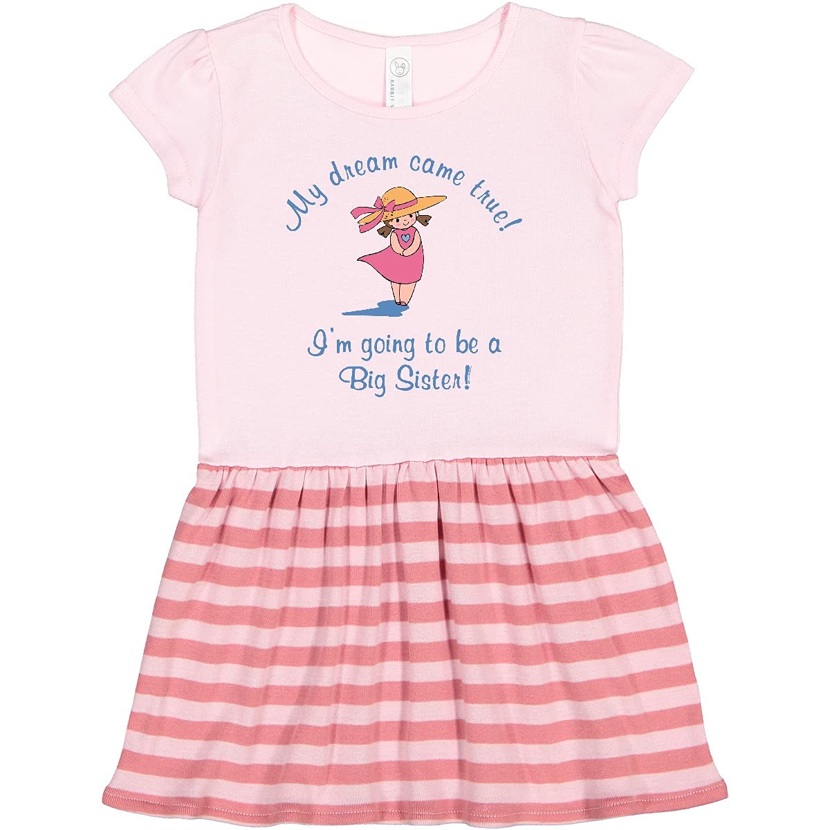Inktastic Dream Future Big Sister Toddler Dress - Cute & Comfortable Baby Girl Outfit for Sibling Photos, Family Events & Special Occasions