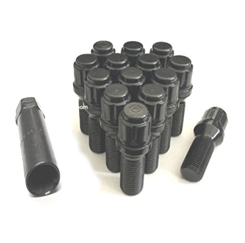 14x1.25 Black Spline Tuner Lug Bolts for BMW & Mini - Wheel Locks for Secure Parking