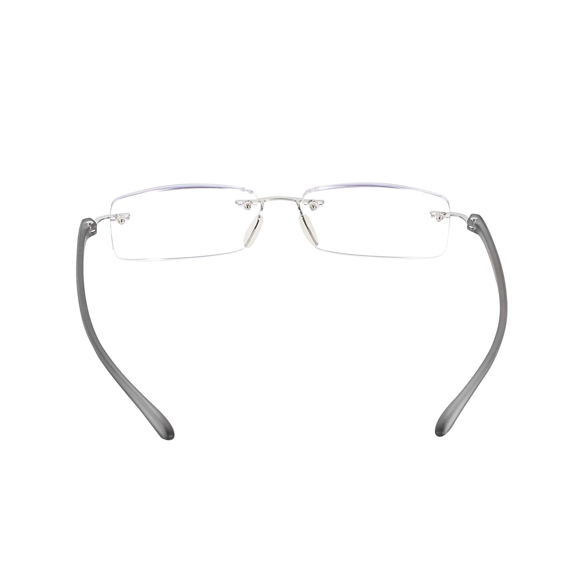 2 Pack Blue Light Blocking Reading Glasses for Men & Women - Anti Eyestrain Computer Glasses, Frameless Lightweight Design for Office, Gaming & Screen Use