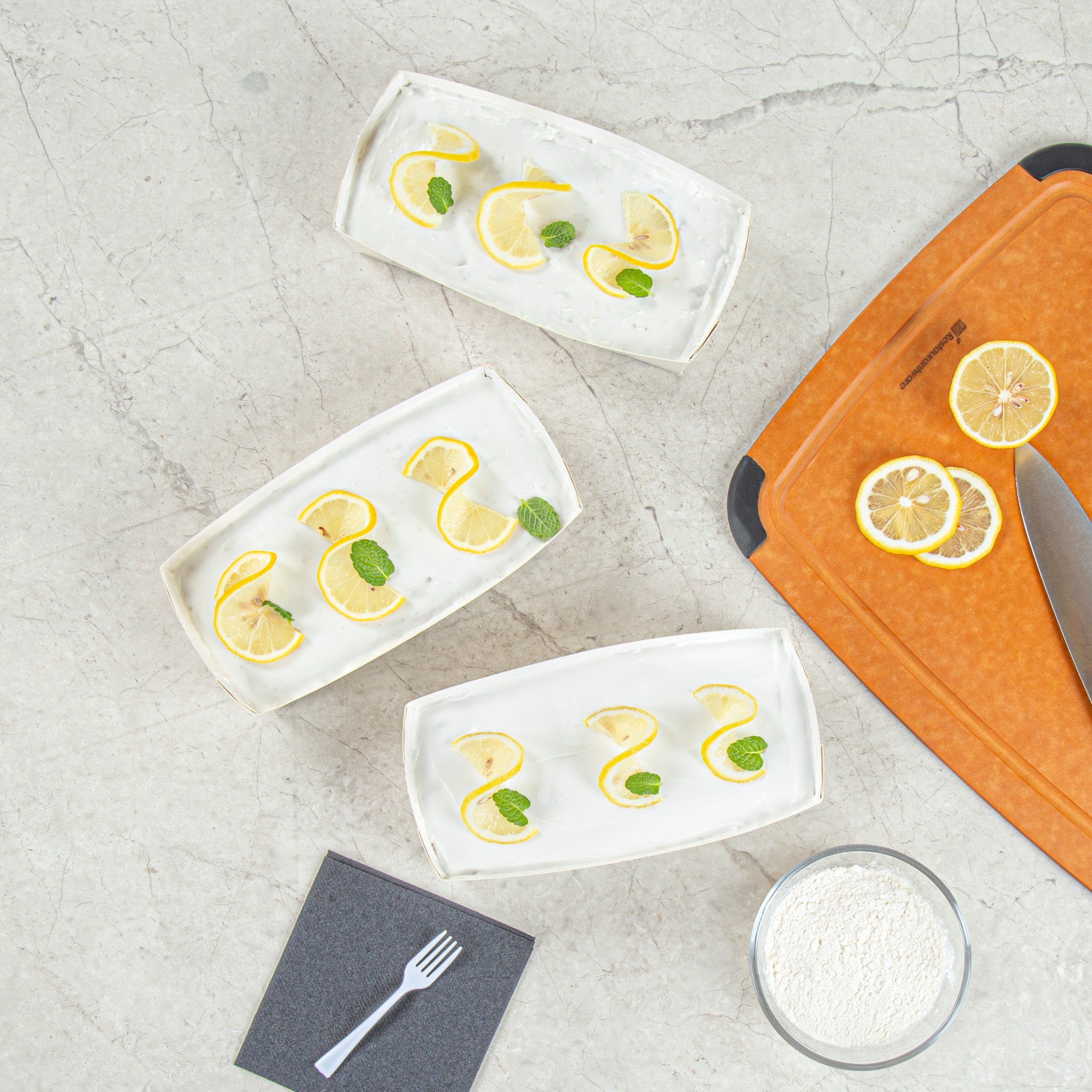 Bake Tek 14 oz Beige Vintage Floral Paper Baking Trays - Greaseproof & Eco-Friendly - 7.75