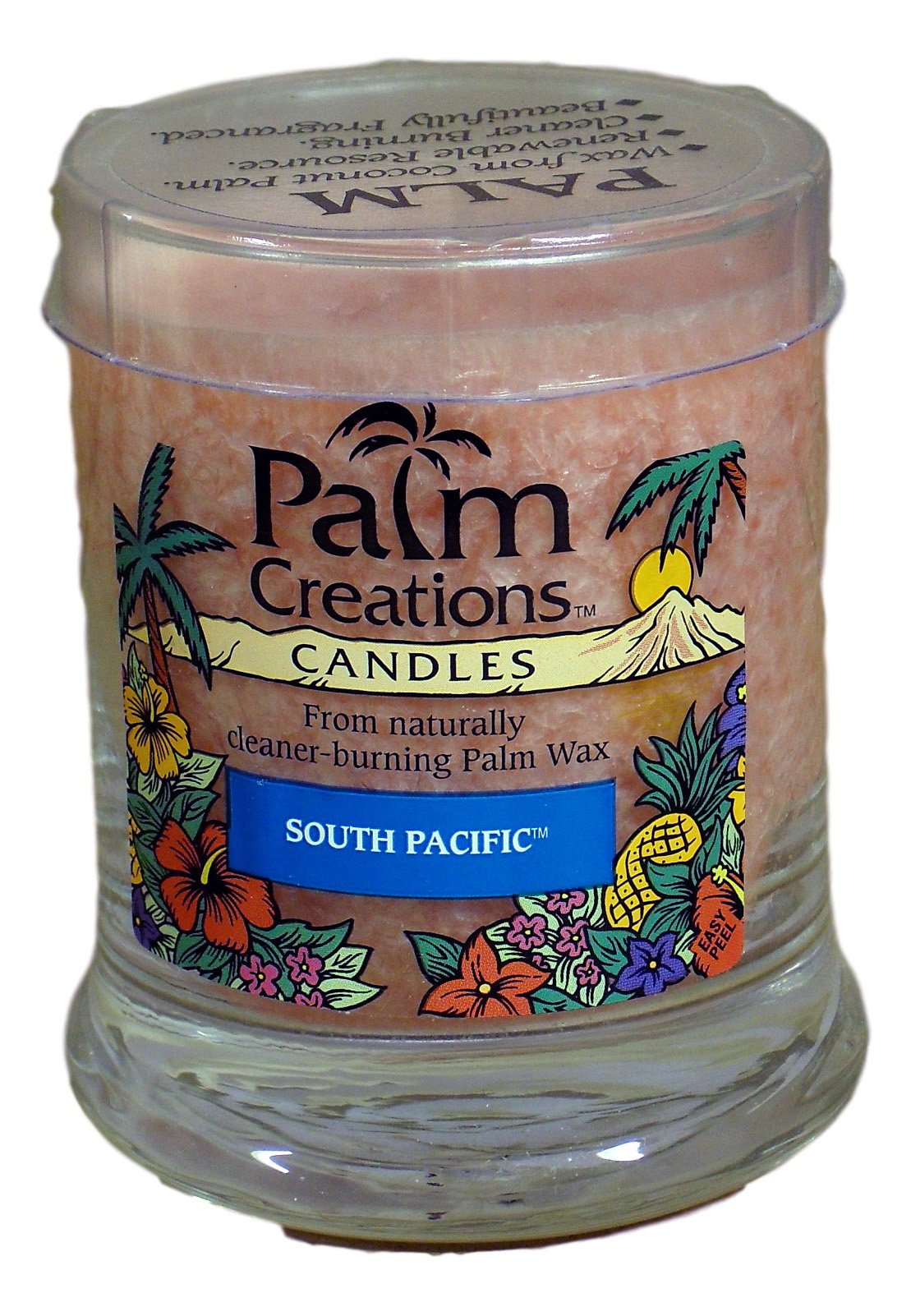Nature's Finest 3-Pack Scented Jar Candles | 5.5oz Palm Wax Candles in Pink South Pacific Fragrance | Perfect for Relaxation, Spa Days & Home Decor