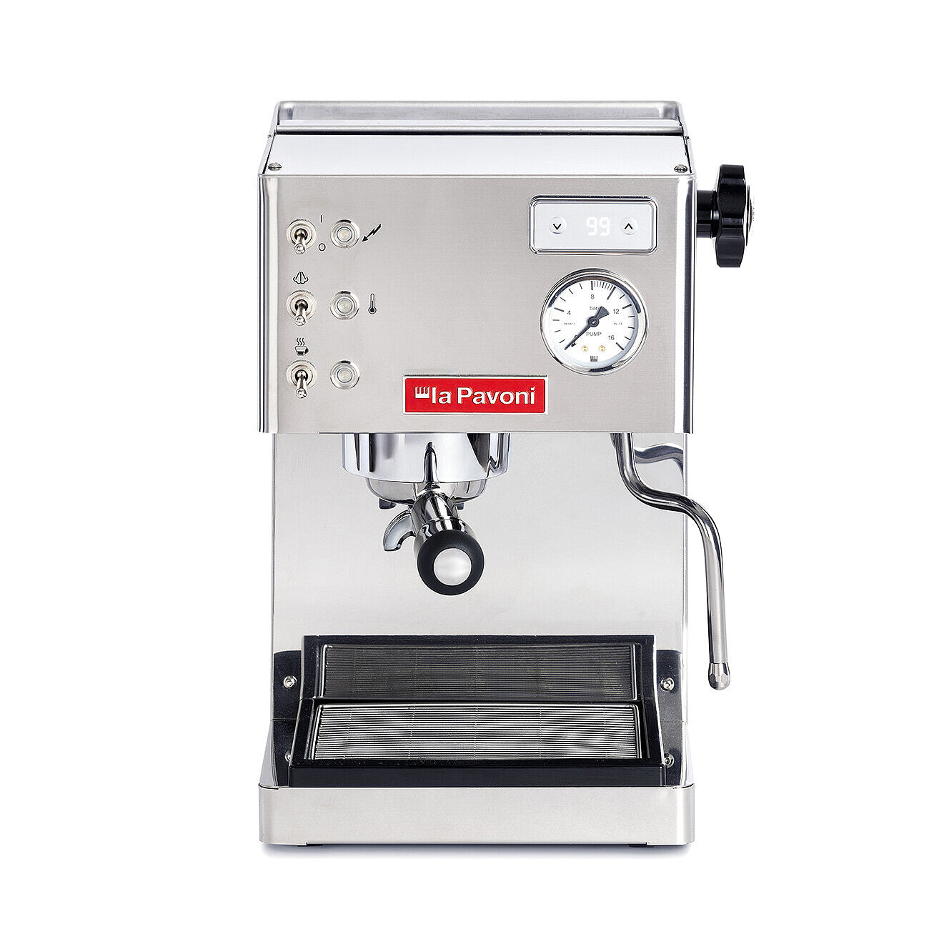 La Pavoni Casabar Termo PID Espresso Machine in Silver - Model LPMCBS02EU | Professional Coffee Maker for Home & Cafe Use
