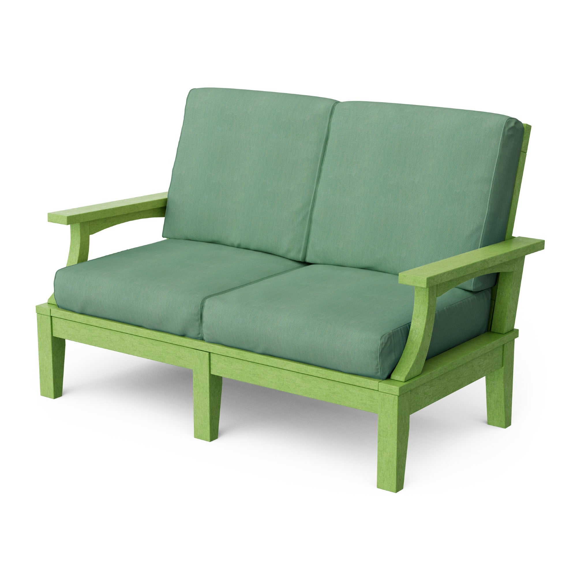 Heritage Deep Seating Love Seat Cushioned Sofa - Outdoor Patio Furniture for Garden, Poolside & Backyard Relaxation