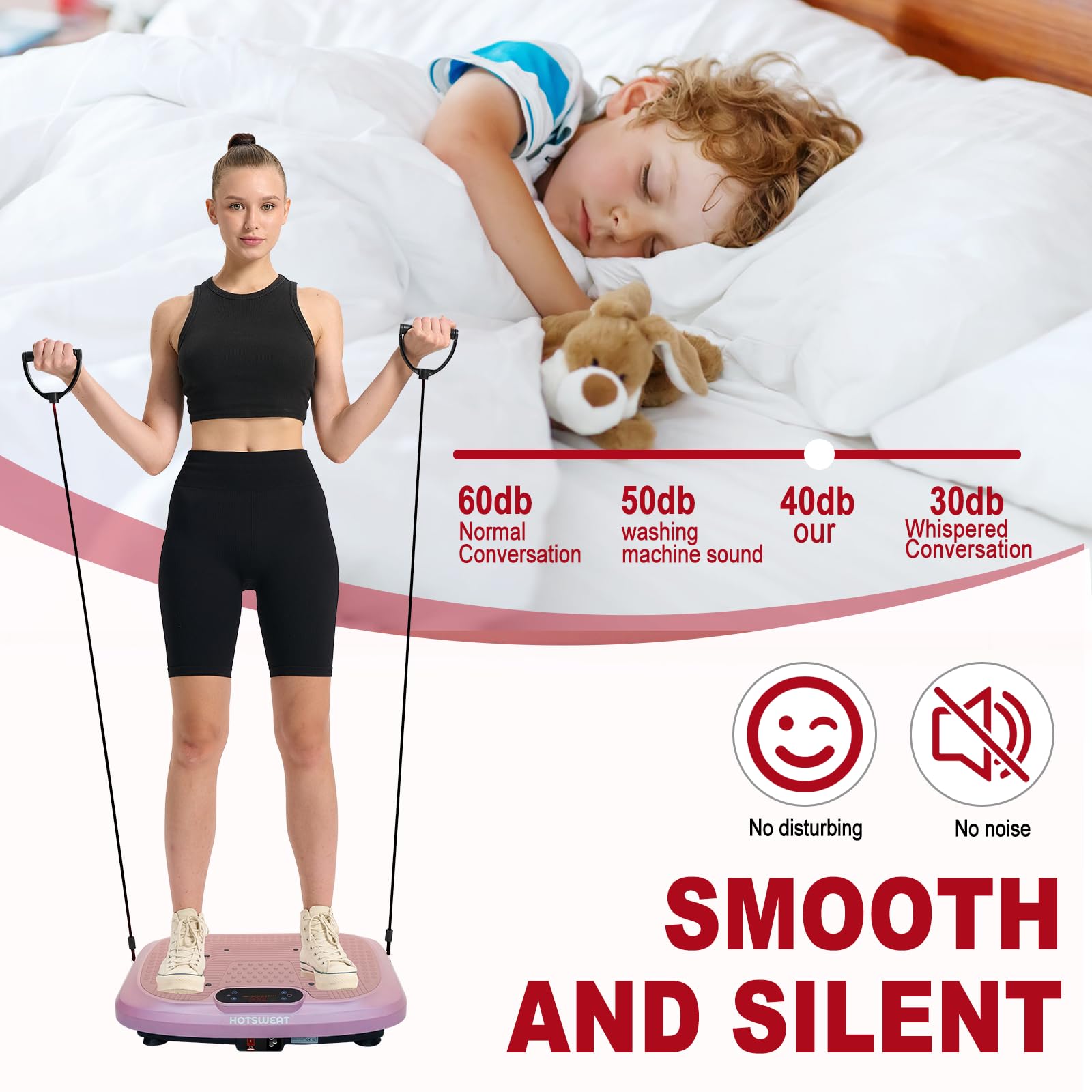 Vibration Plate Exercise Machine for Lymphatic Drainage & Weight Loss - Power Plate Vibrating Platform with 120 Intensity Levels - Home Gym Workout Equipment for Toning, Circulation & Relaxation - Perfect for Post-Workout Recovery & Fitness Training