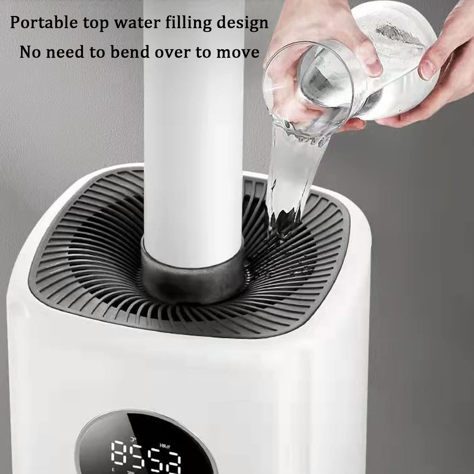 21L Large Capacity Cool Mist Humidifier with Top Fill & Intelligent Humidity Control - Air Purifier, Diffuser, and Sprayer for Home, Office, and Bedroom - Perfect for Dry Air Relief and Aromatherapy