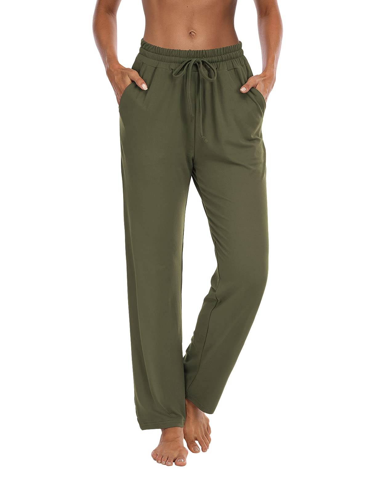 Sarin Mathews Women's Yoga Sweatpants - High Waisted Wide Leg Workout Joggers with Drawstring & Pockets | Loose Lounge Pants for Yoga, Running, Gym & Casual Wear
