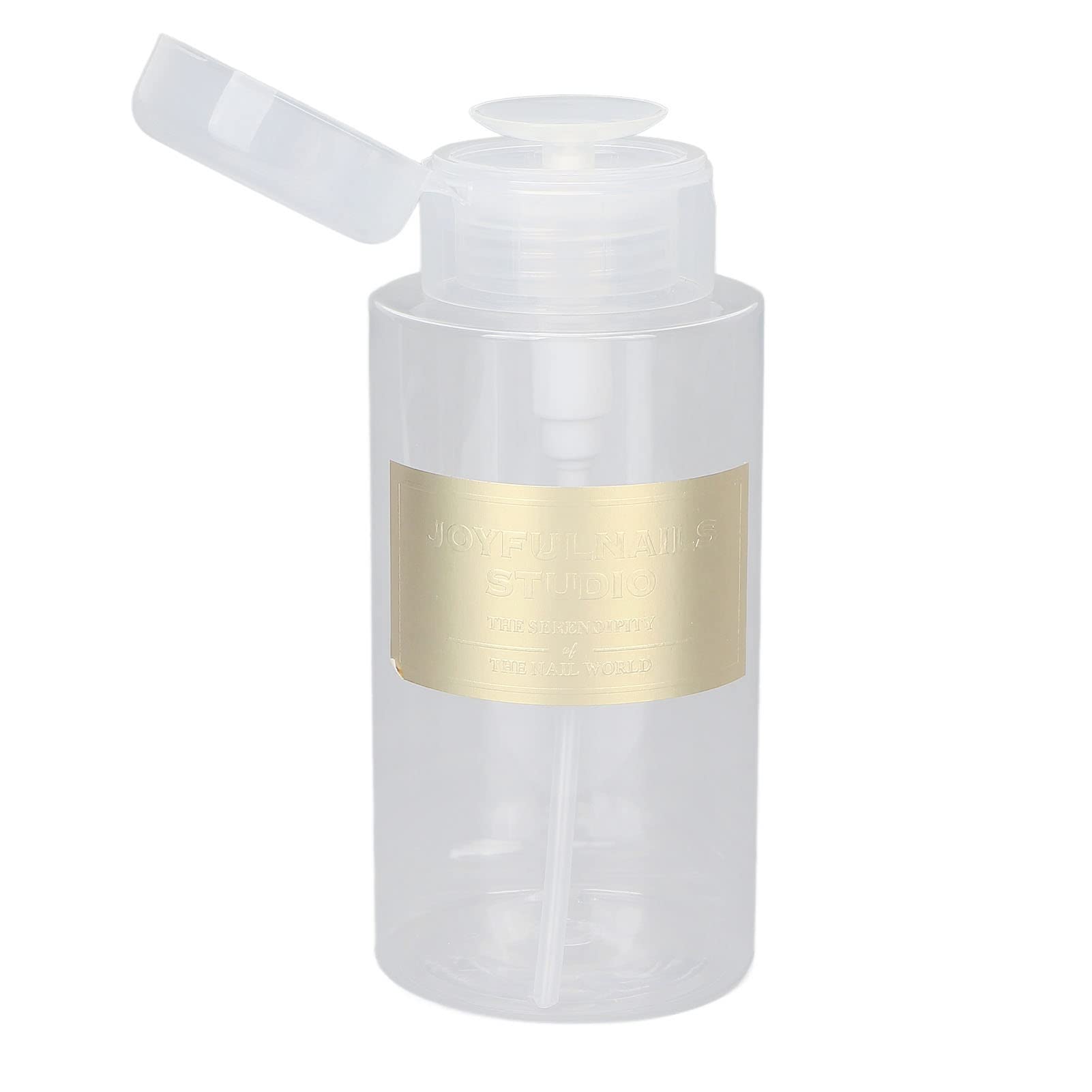 Ubersweet® Push Pump Dispenser Bottle - Leak-Proof Nail Polish Remover & Cosmetic Liquid Dispenser | Durable, Labor-Saving Design for Alcohol, Acetone & Beauty Products | Perfect for Salon, Home & Travel Use