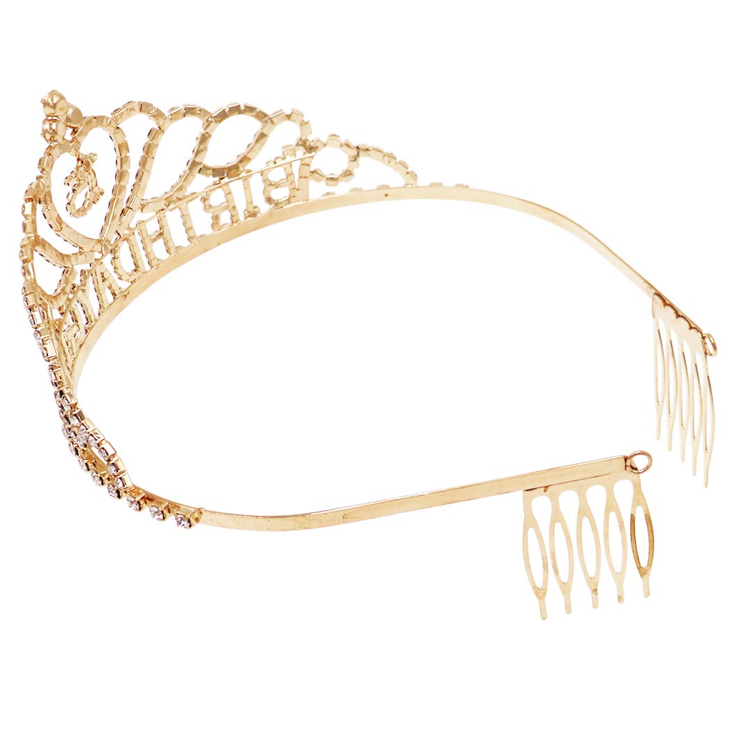 Sparkly Rhinestone Tiara Crown for Women's Birthday Party