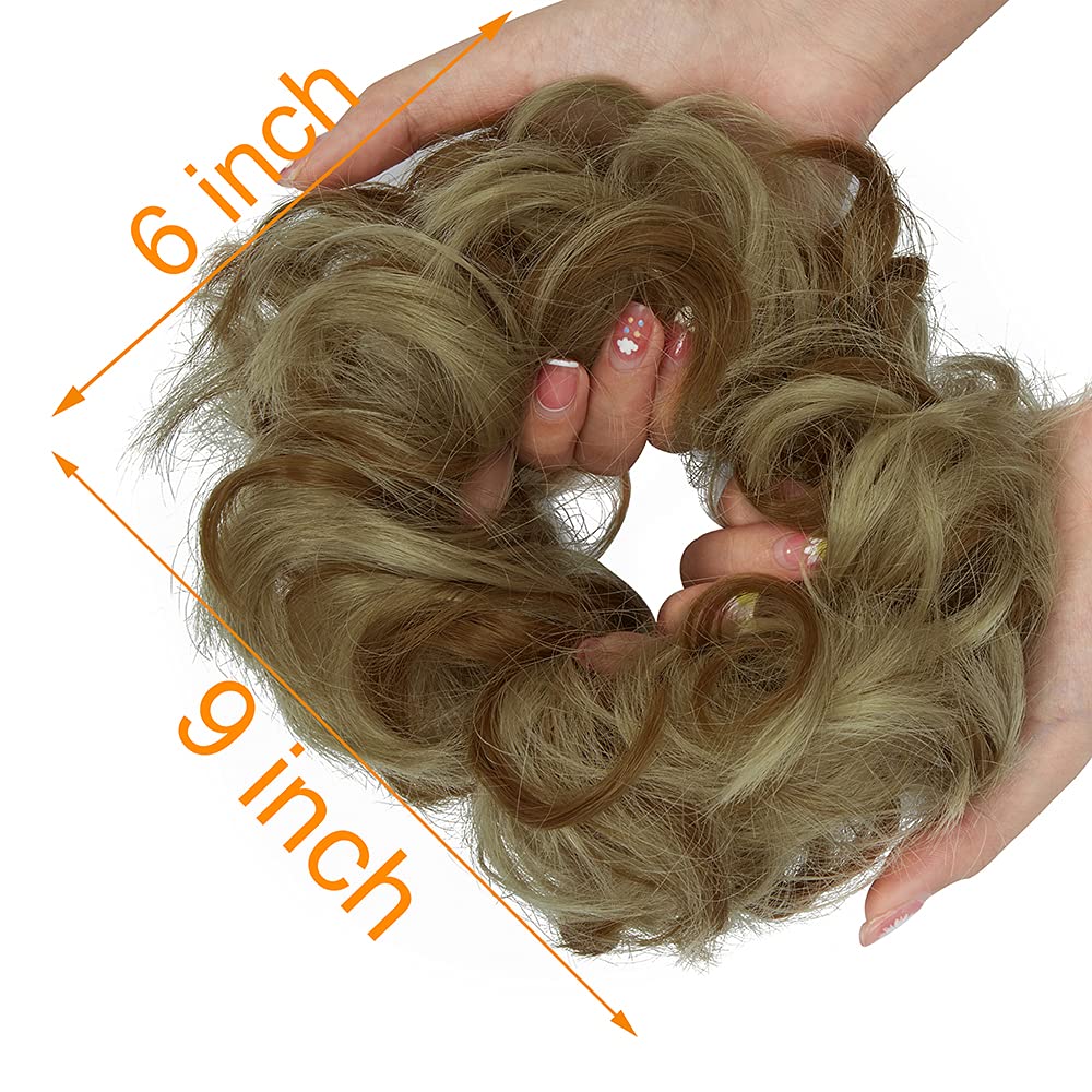 Messy Bun Hair Extensions - Thick Updo Scrunchies 2PCS for Ponytail & Hairstyles