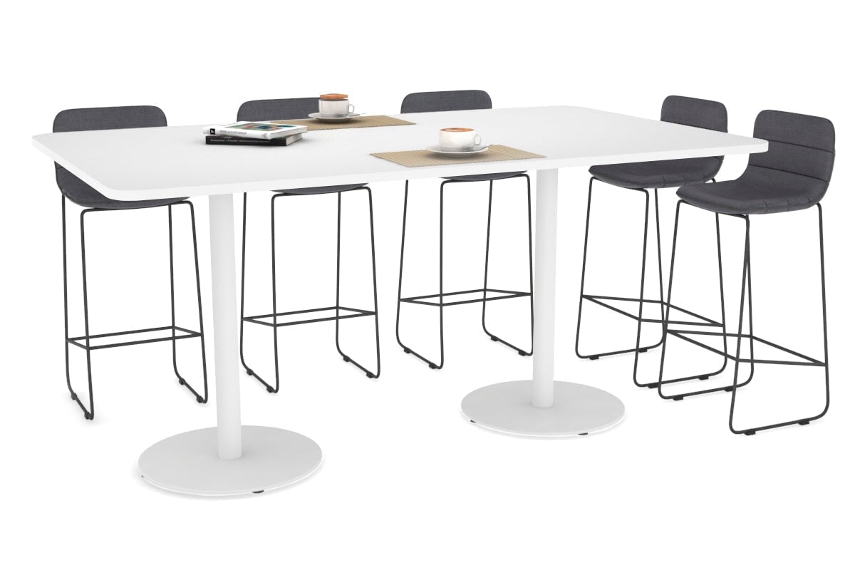 Premium Sapphire Disc Base Counter Table with Rounded Corners - 70.9