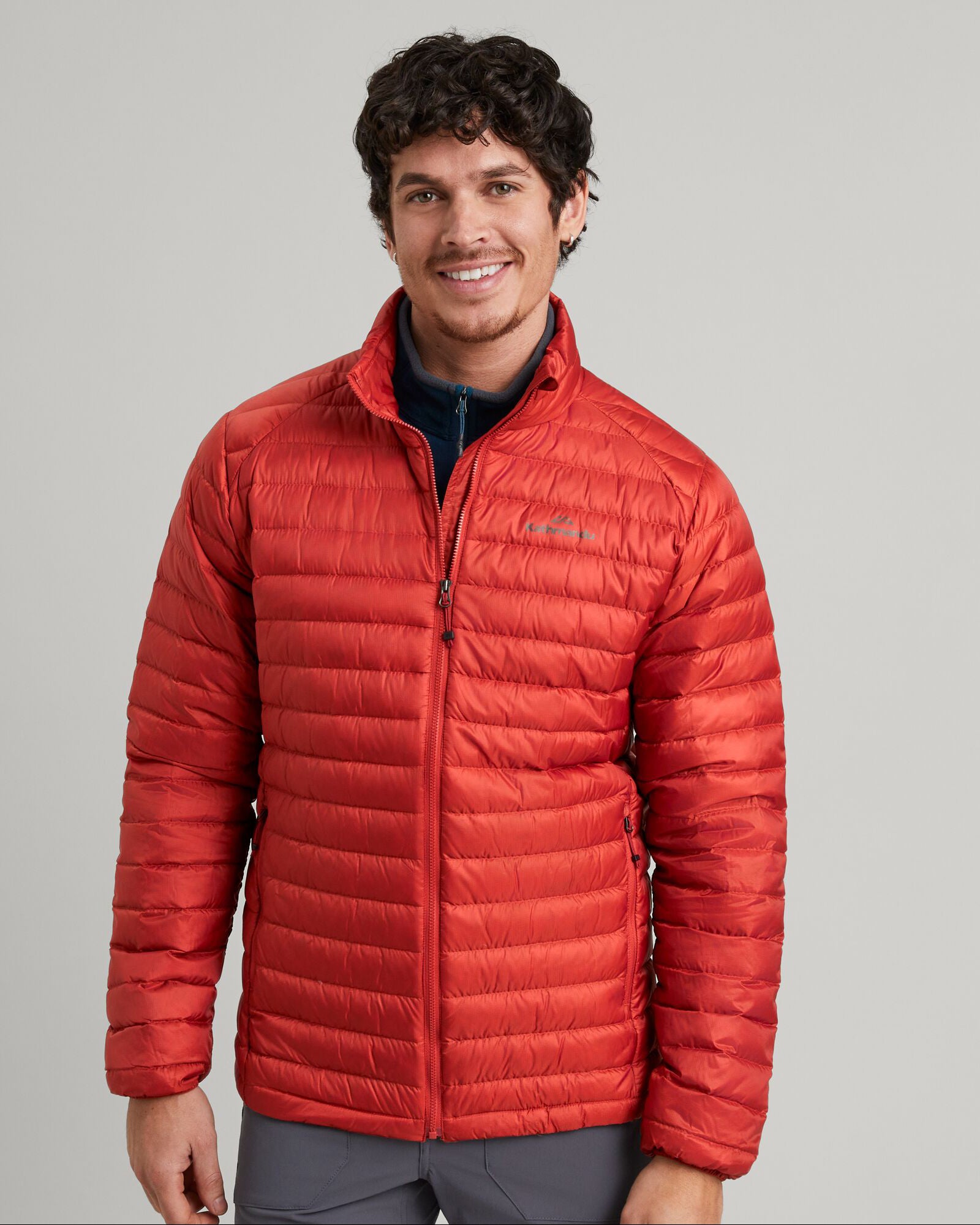 Men's Heli R Down Jacket - Lightweight Warm Winter Coat, Waterproof & Windproof, Red Earth Color - Perfect for Skiing, Hiking & Outdoor Adventures