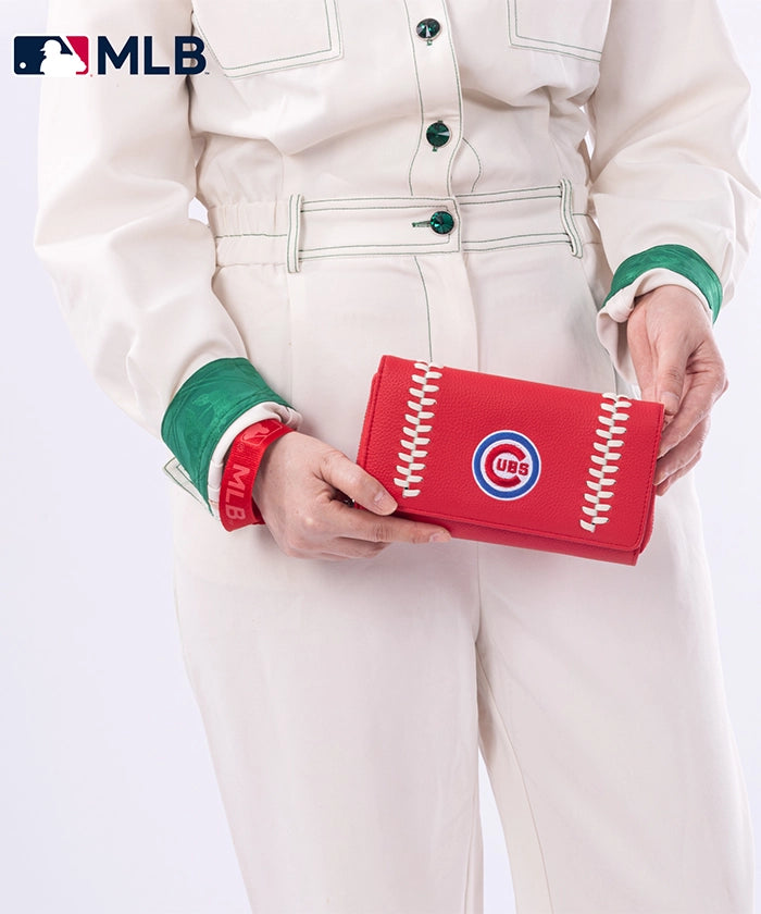 Authentic MLB Chicago Cubs Genuine Leather Wallet for Men - Stylish & Durable Bifold Wallet for Baseball Fans - Perfect for Gifts, Game Days & Everyday Use
