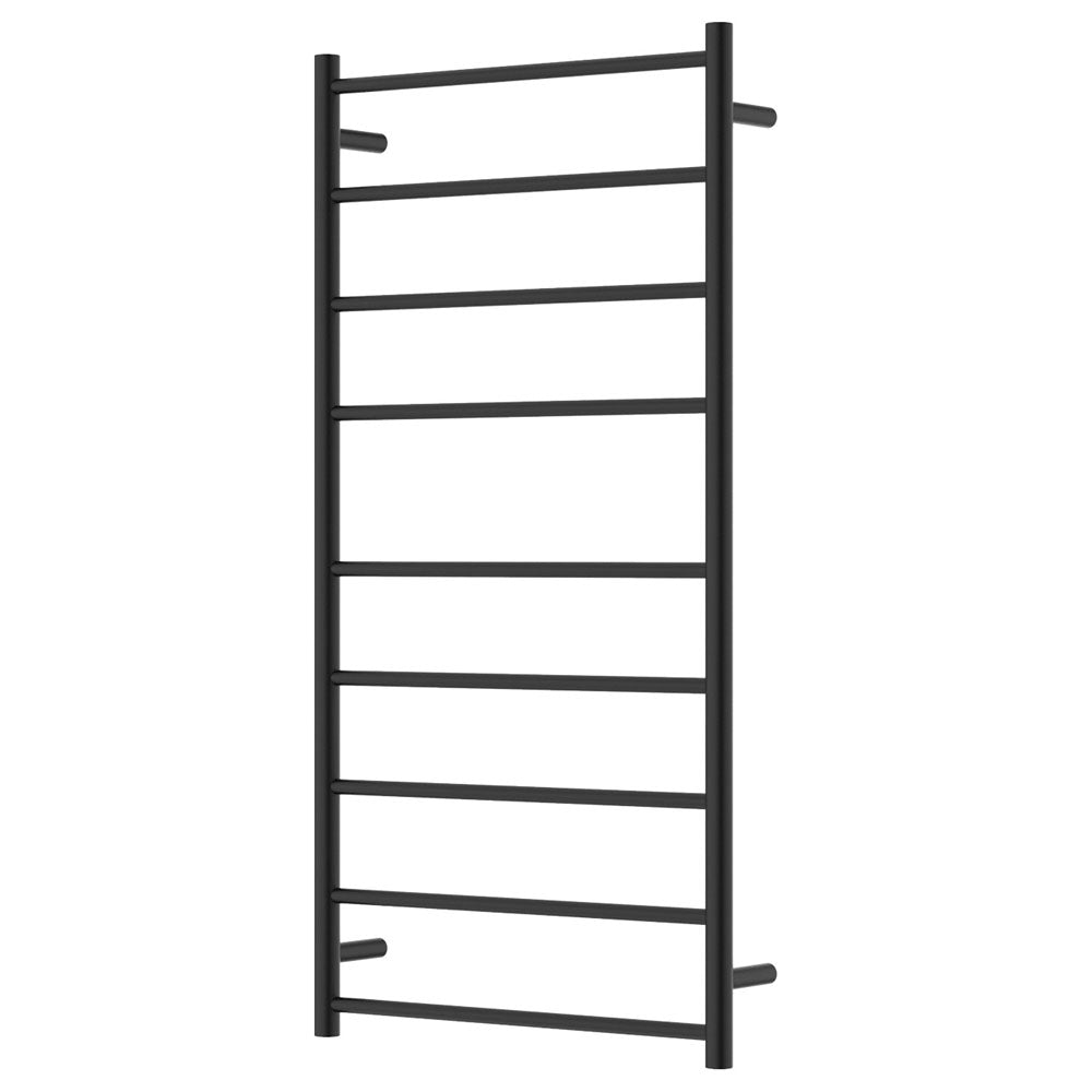 Fienza 82760120MB Isabella Heated Towel Rail - 600 x 1200mm Matte Black Bathroom Towel Warmer for Spa, Luxury Home & Hotel Use
