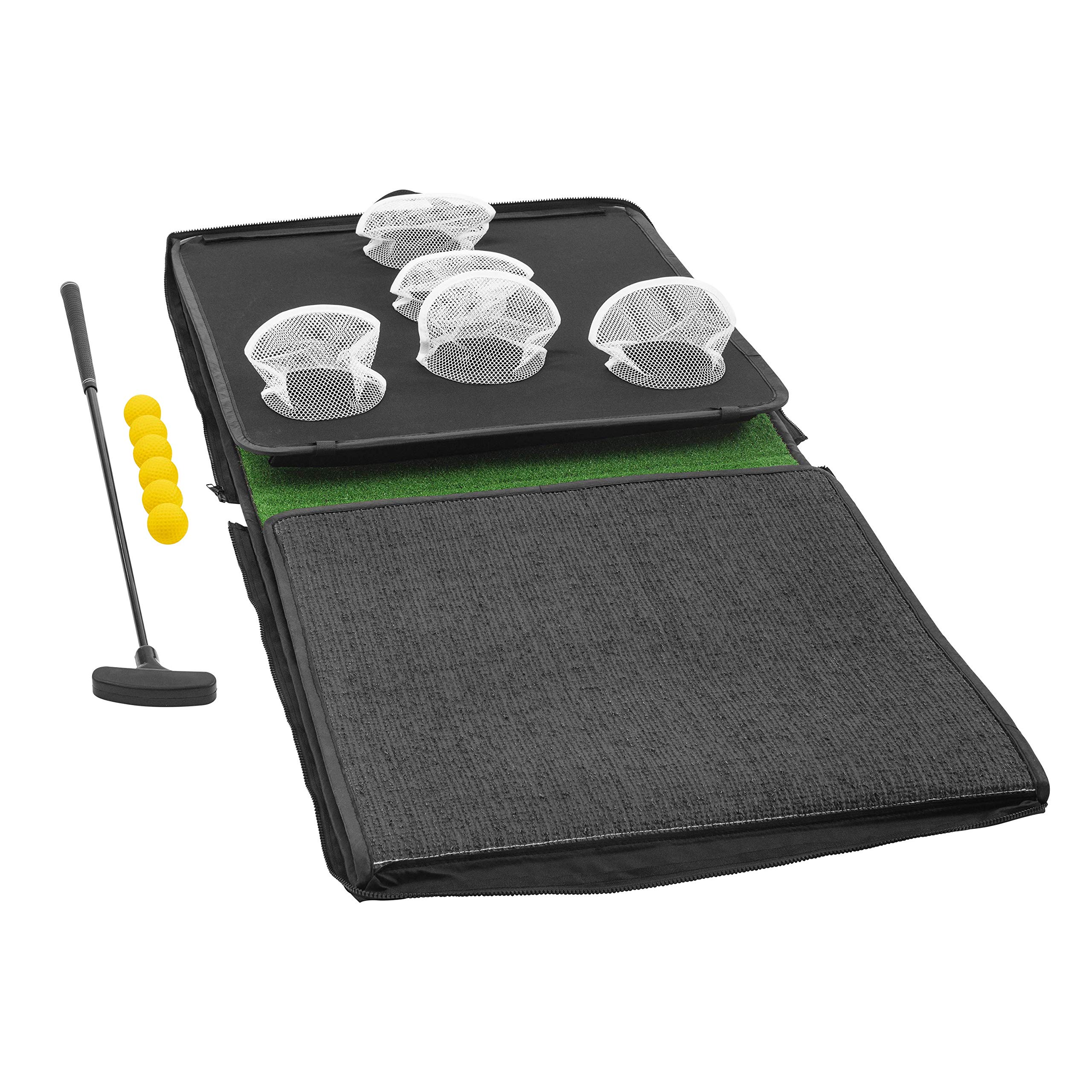 IZZO Arcade Golf Putting Game Set - 6 Practice Golf Balls & Universal Putter for Indoor/Outdoor Training | Perfect for Home, Office & Backyard Practice