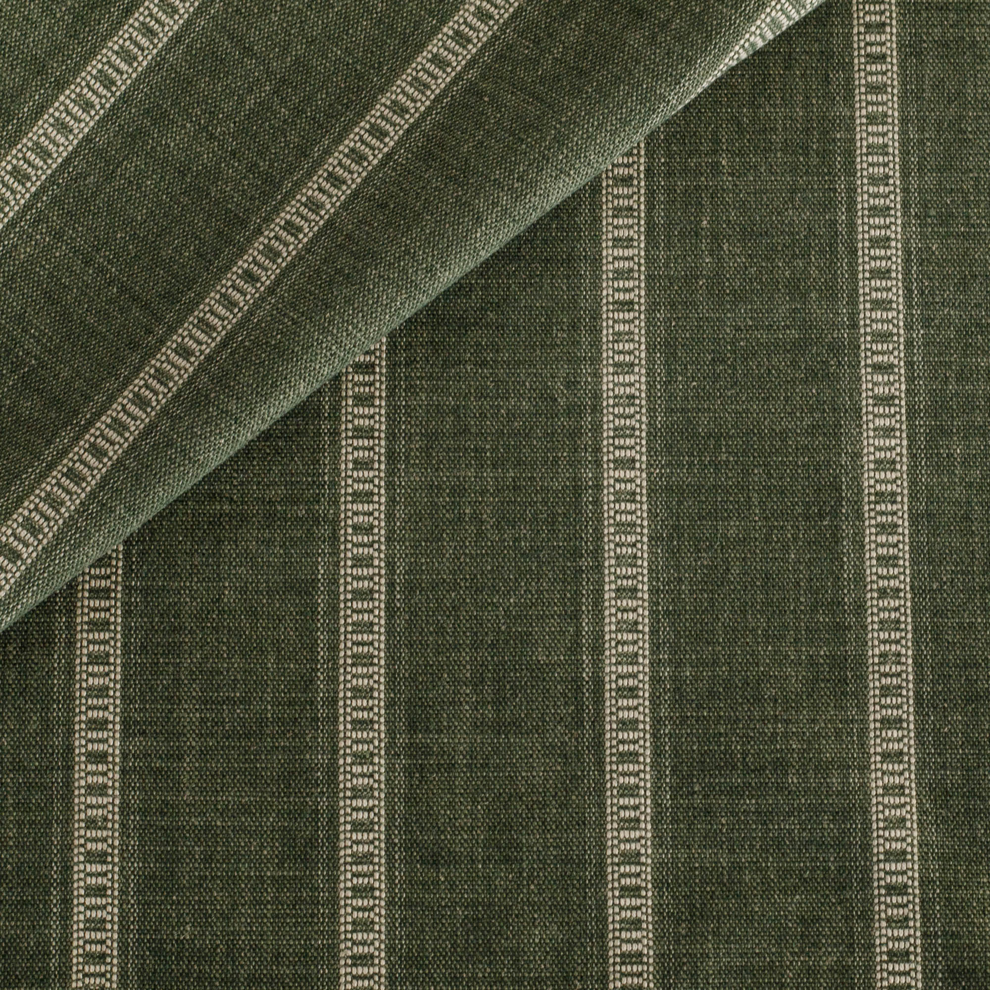 Brunswick Stripe Fabric - Soft Moss Green Upholstery Material for Sofas, Chairs & Home Decor | Premium Textile for DIY Projects & Interior Design