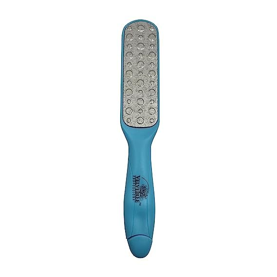 Velvetree Dual Side Plastic Foot Scrubber - Dead Skin Remover & Callus Reducer for Pedicure - Improves Circulation & Relieves Muscle Tension - Soft Care for All Skin Types & Ages (White) - Perfect for Home Spa, Pedicure & Foot Care Routine