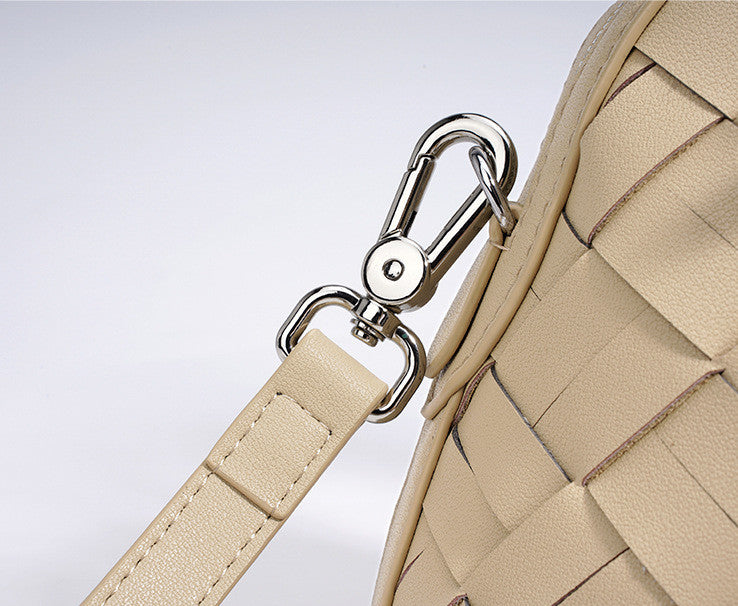 Stylish Woven Convertible Leather Handbag for Women - Crossbody, Shoulder & Tote Bag - Perfect for Work, Travel & Everyday Use