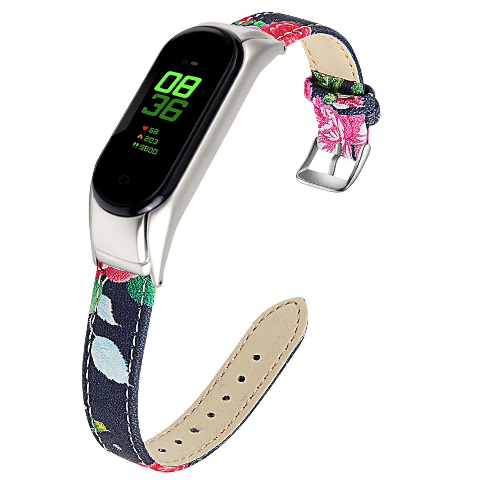 Genuine Leather Wrist Strap for Mi Band 3 & 4 - 5.5