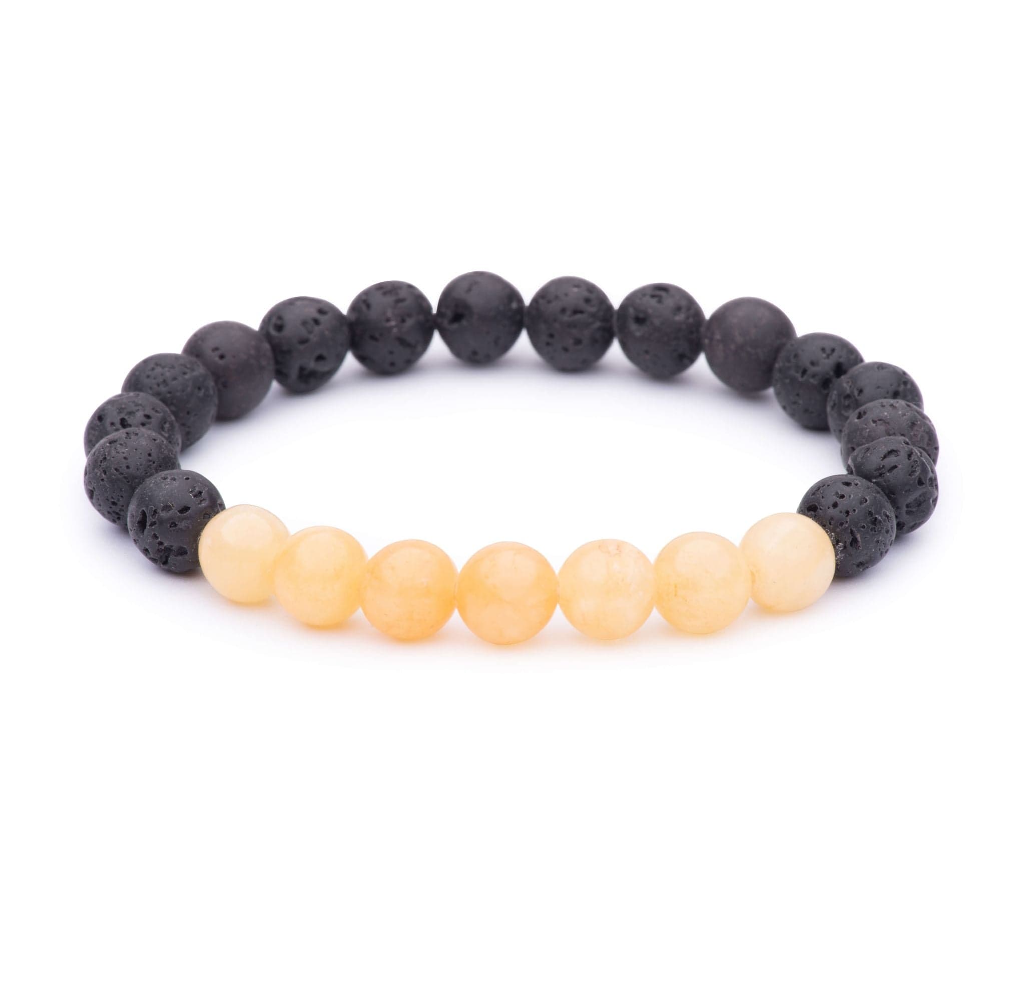 Calcite Lavastone Bracelet for Women - Natural Stone Beaded Healing Jewelry for Stress Relief & Positive Energy - Perfect for Meditation, Yoga & Spiritual Gifts
