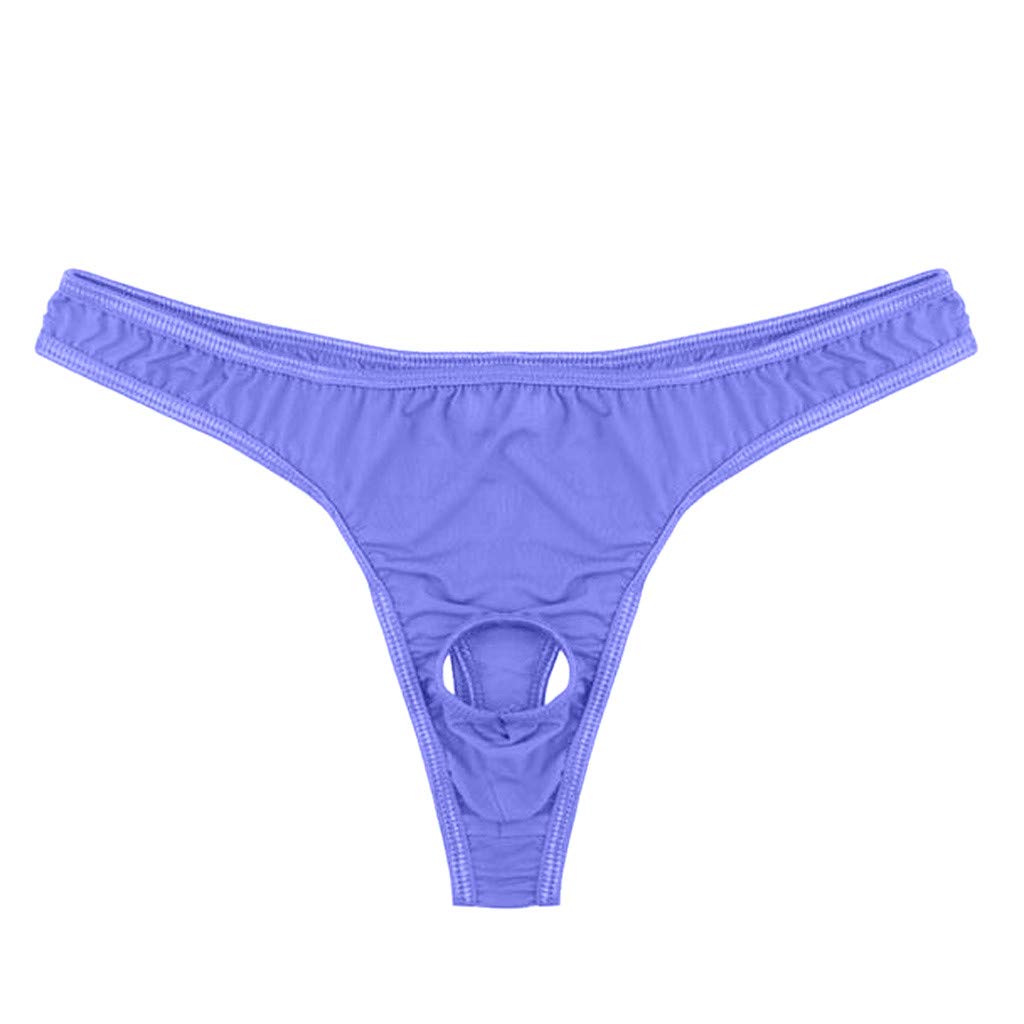 **Men's Micro G-String Thong Underwear with Front Hole - Plus Size Lingerie for Women & Men - Perfect for Sensual Wear, Role Play & Intimate Moments**