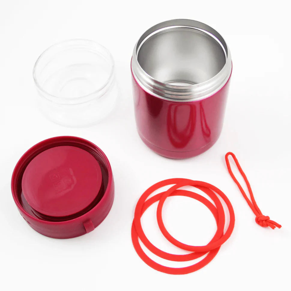 Goodbyn 2-in-1 Insulated Stainless Steel Food Jar with Snack Compartment - Leakproof Thermos Lunch Box for Kids & Adults - Perfect for School, Work, Picnics & Outdoor Activities