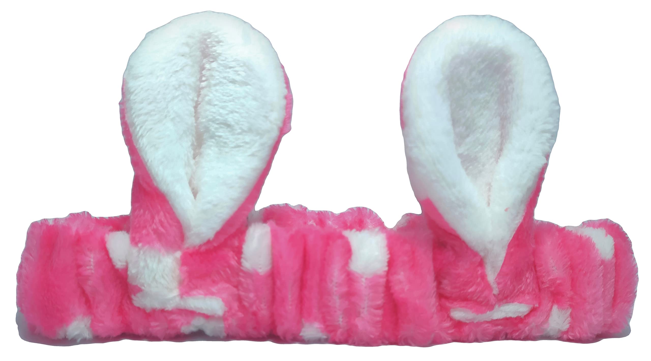 Soft Fleece Rabbit Ears Spa Headband for Women - Stretchable Cosmetic & Makeup Hair Band for Facial, Shower, Running, Sports - Cute Bow Hair Accessory Gift for Girls (Pattern B) - Perfect for Skincare Routine, Gym Workouts & Spa Days