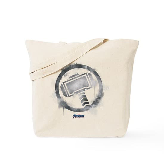 Thor's Hammer Tote Bag - Natural Canvas Reusable Shopping Bag with Norse Mythology Design | Perfect for Groceries, Beach Trips & Comic Conventions