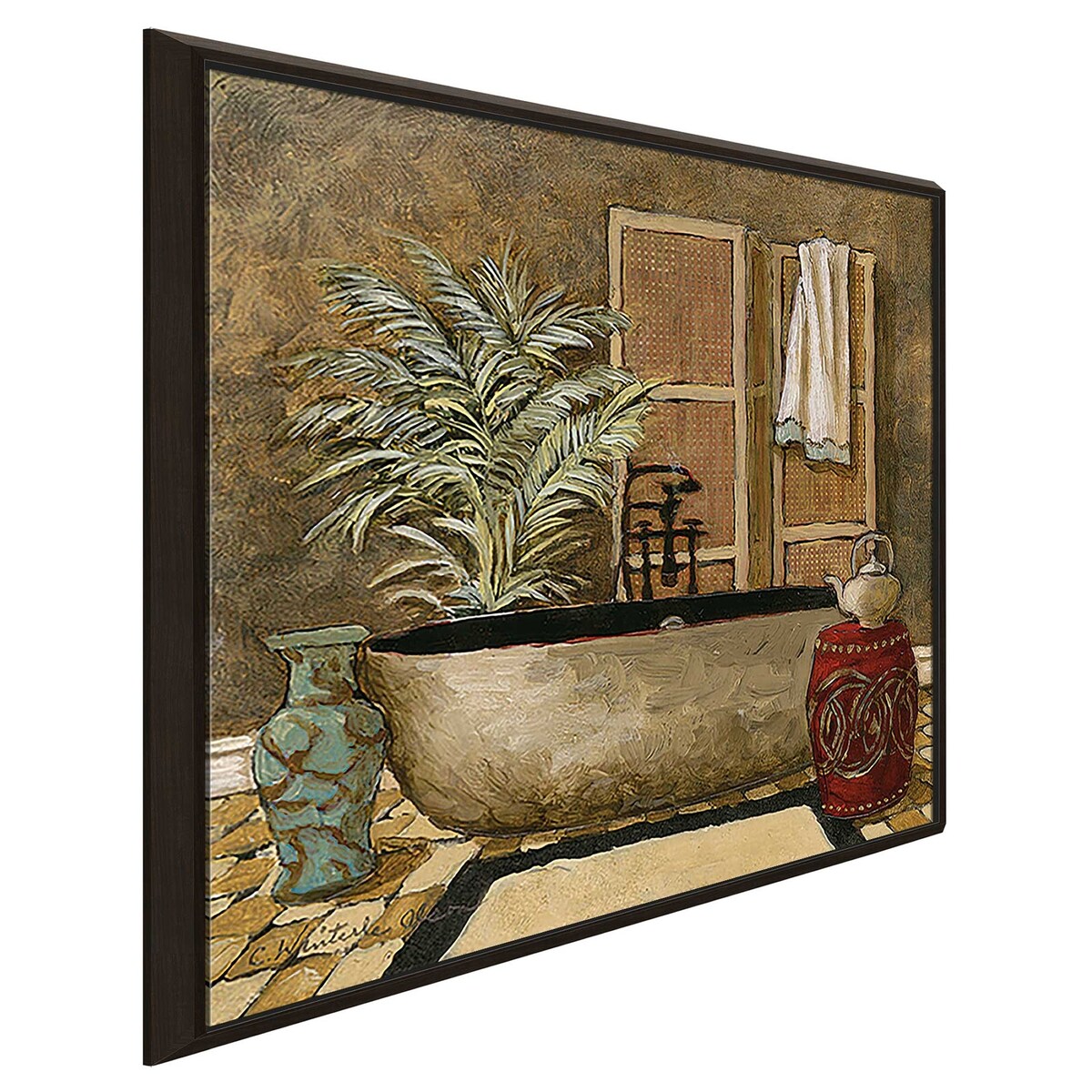 Asian Warmth Floating Canvas Wall Art - Handmade Home Decor for Living Room, Bedroom & Office - Perfect for Modern & Boho Interior Design