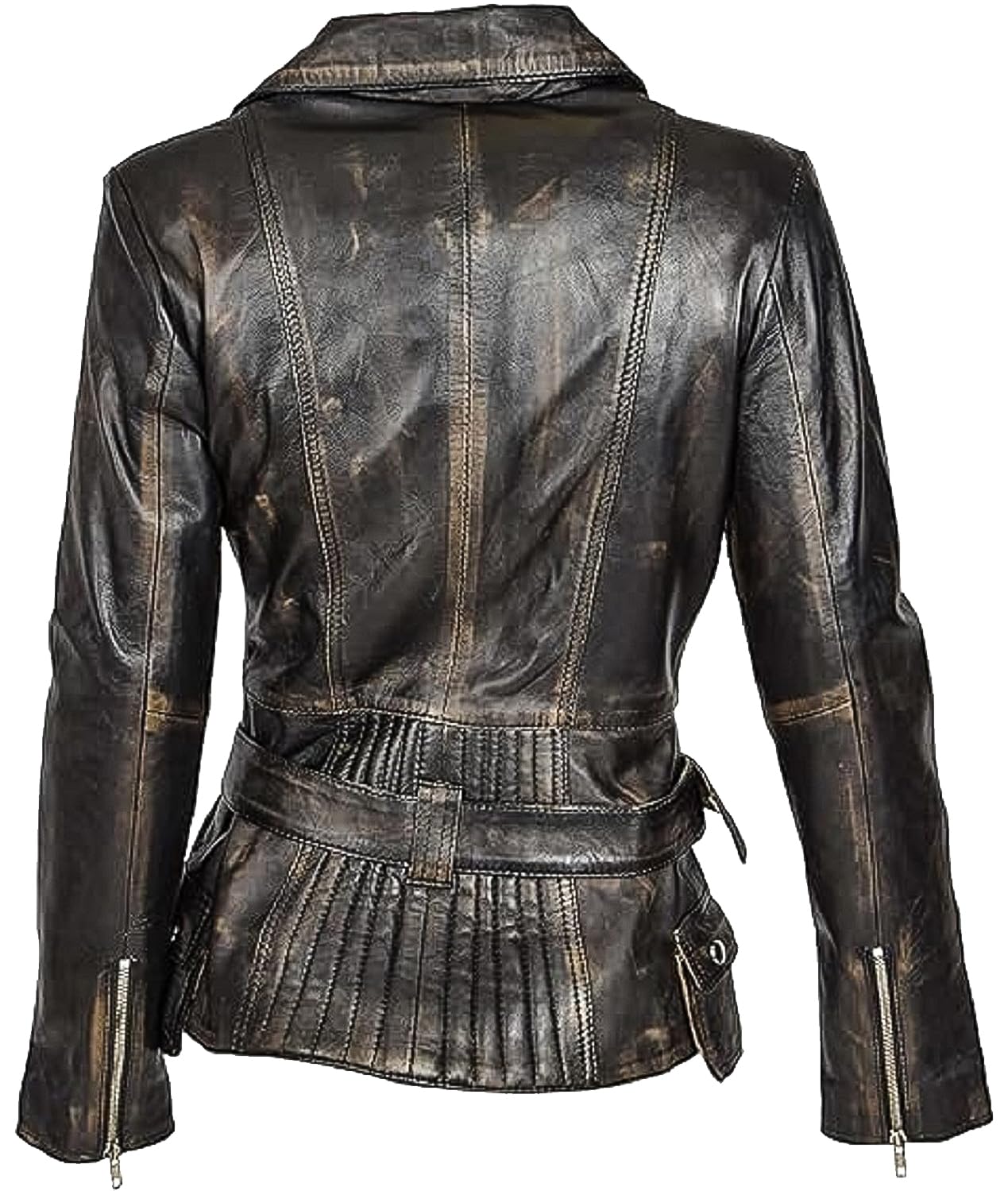 Genuine Lambskin Leather Jacket for Women - Classic Black Biker Jacket | Stylish Motorcycle Jacket for Everyday Wear & Night Out