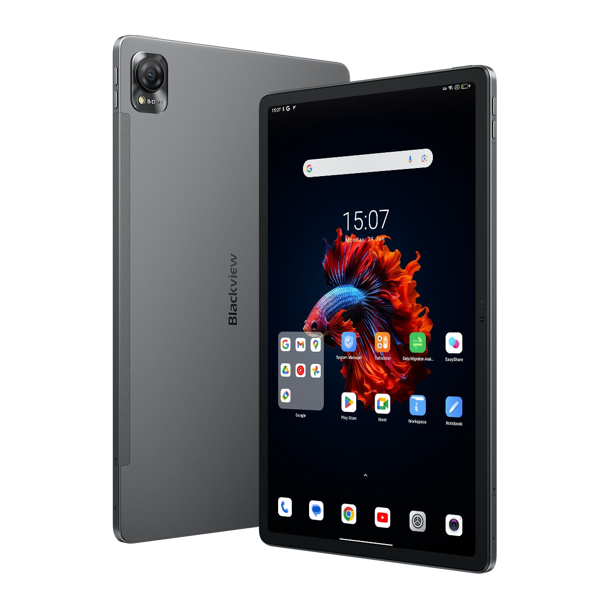 Blackview MEGA 1 Tablet - 10.1 Inch Android 12 Tablet with 8GB RAM 128GB Storage, Dual SIM 4G LTE, 6580mAh Battery - Perfect for Work, Study, and Entertainment