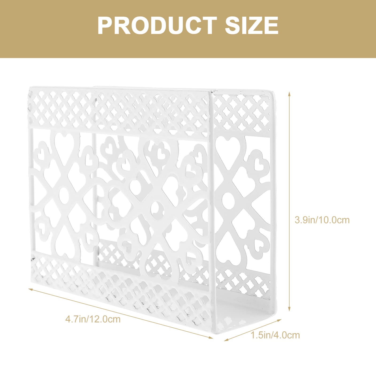 Stainless Steel Napkin Holder - Heavy Duty Iron Paper Napkin Stand for Restaurants, Kitchen & Dining Table - Durable Tissue Organizer Rack for Home, Office & Party Use