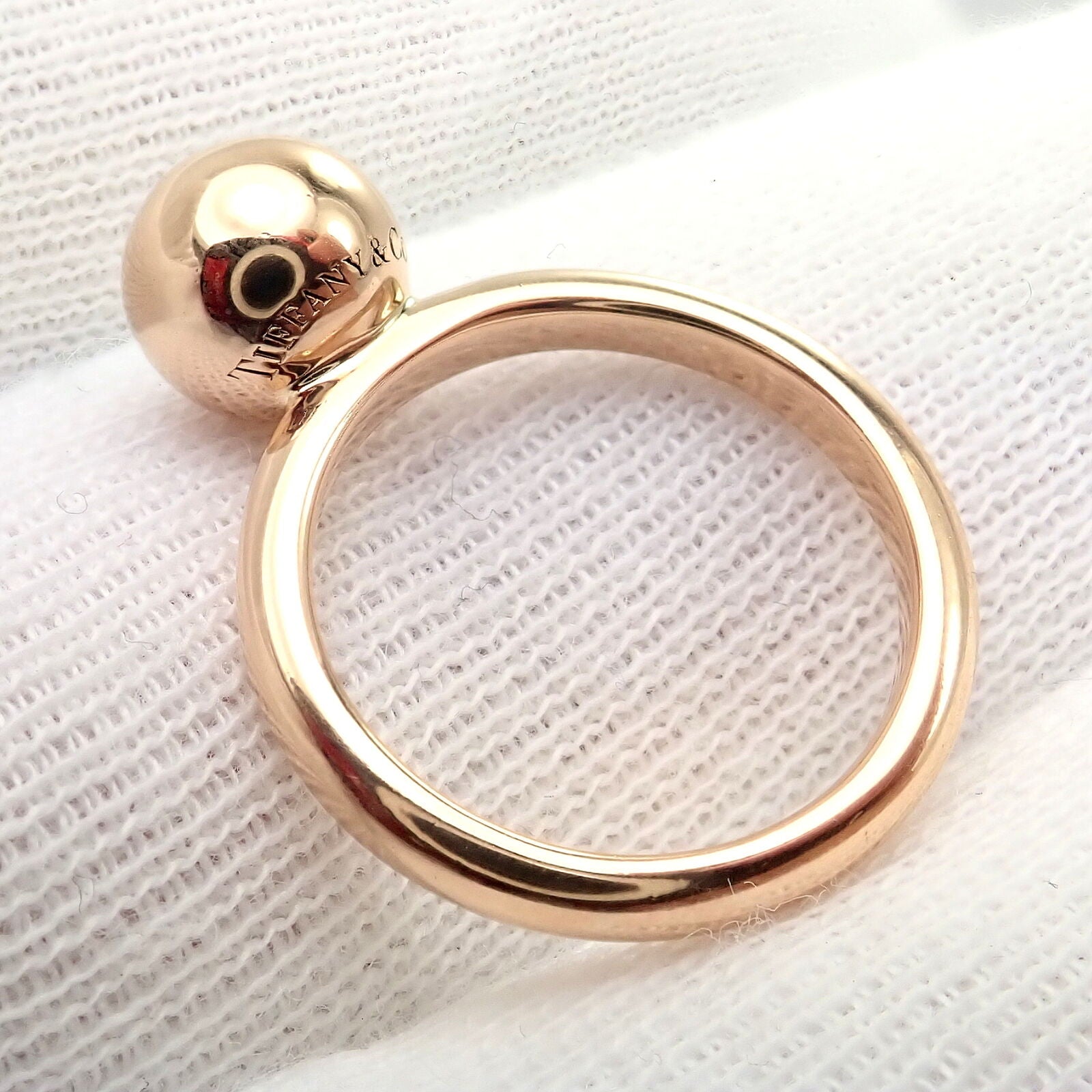 Tiffany & Co. 18k Yellow Gold New York Ball Globe Ring - Size 3.75 - Elegant Jewelry for Women, Perfect Gift for Anniversary, Birthday & Special Occasions
